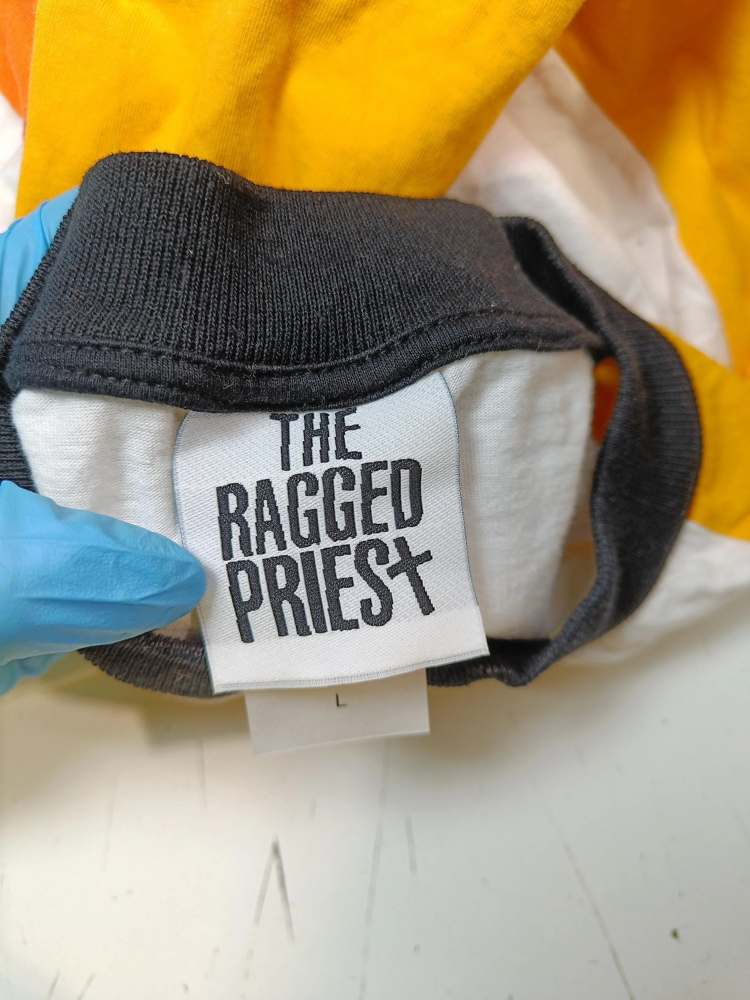 The Ragged Priest Men's T-Shirt L Multi Striped Cotton with Polyester Basic - Image 6