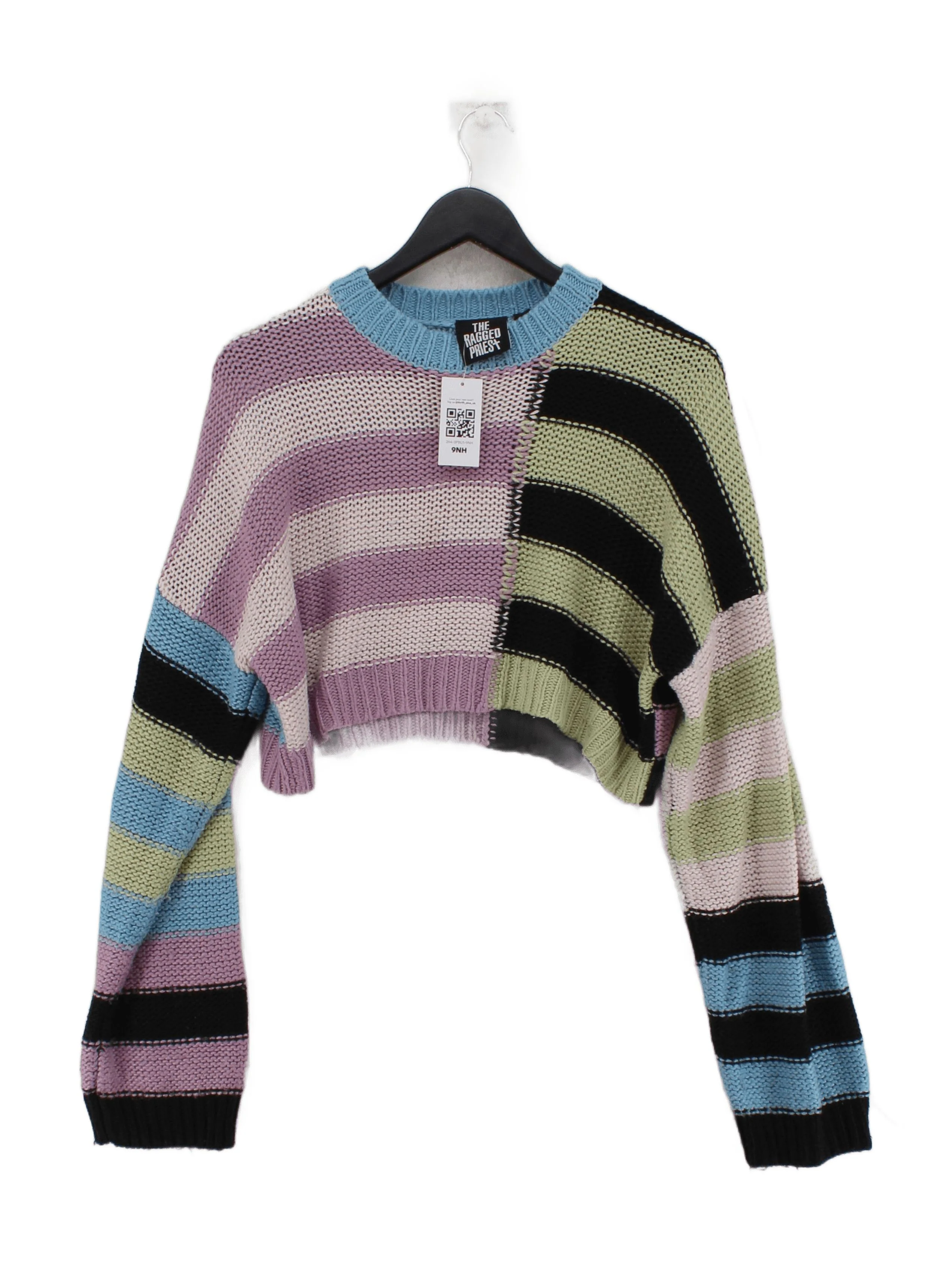 The Ragged Priest Women's Jumper S Multi Striped 100% Acrylic Crew Neck Pullover