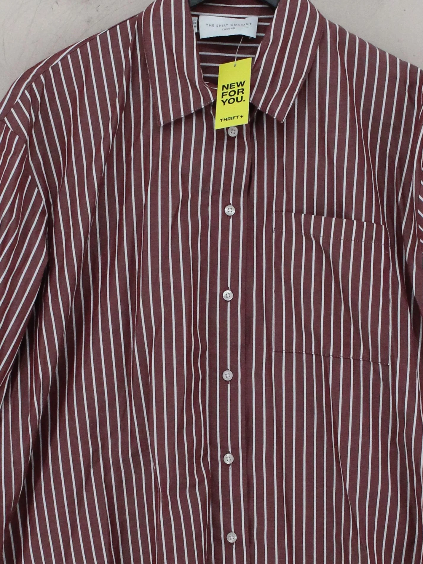 The Shirt Company Women's Shirt UK 12 Red 100% Cotton Basic - Image 3