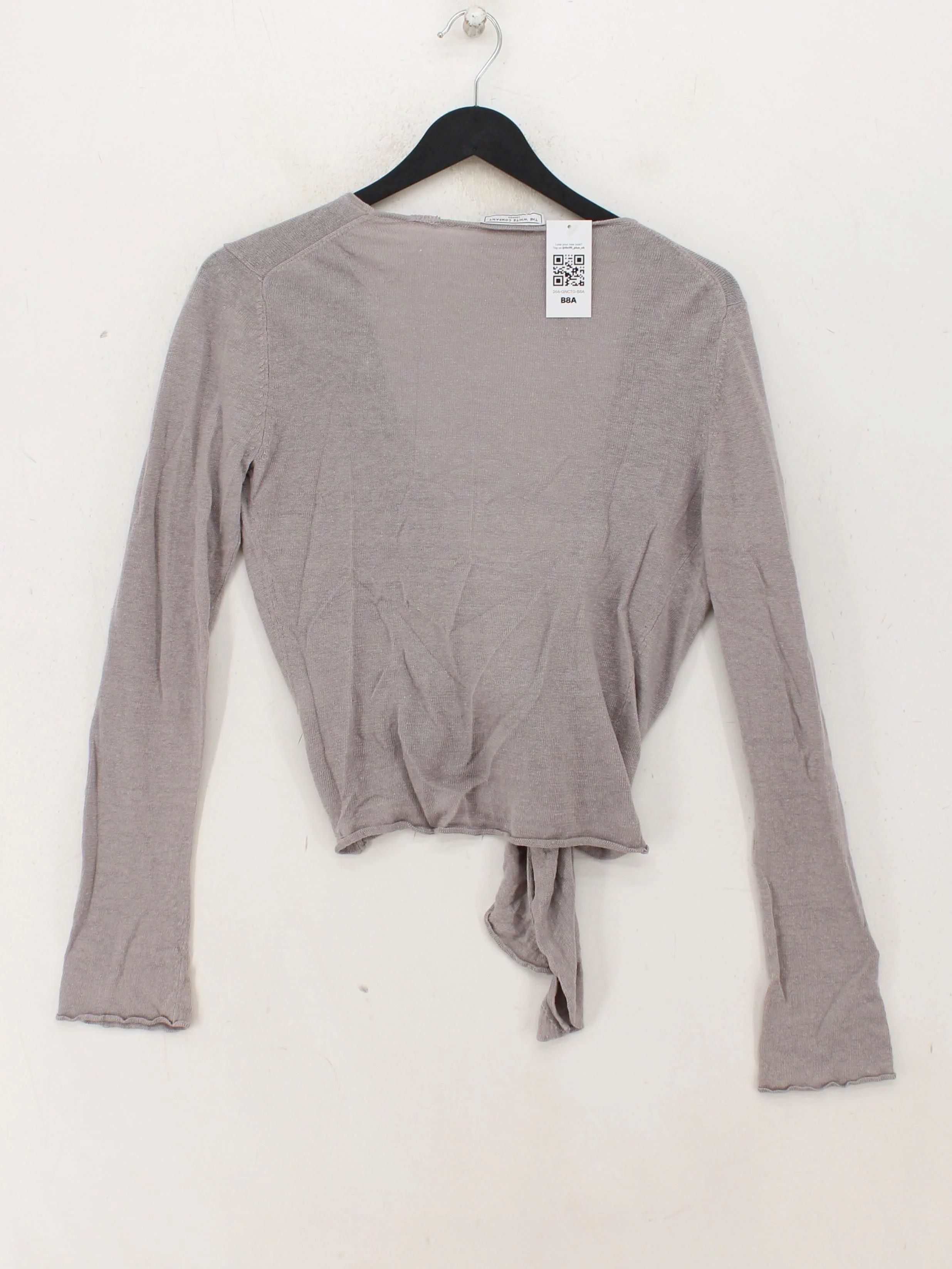 The White Company Women's Cardigan S Grey 100% Linen V-Neck Cardigan - Image 2
