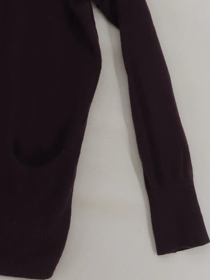The White Company Women's Cardigan UK 12 Brown Cotton - Image 4