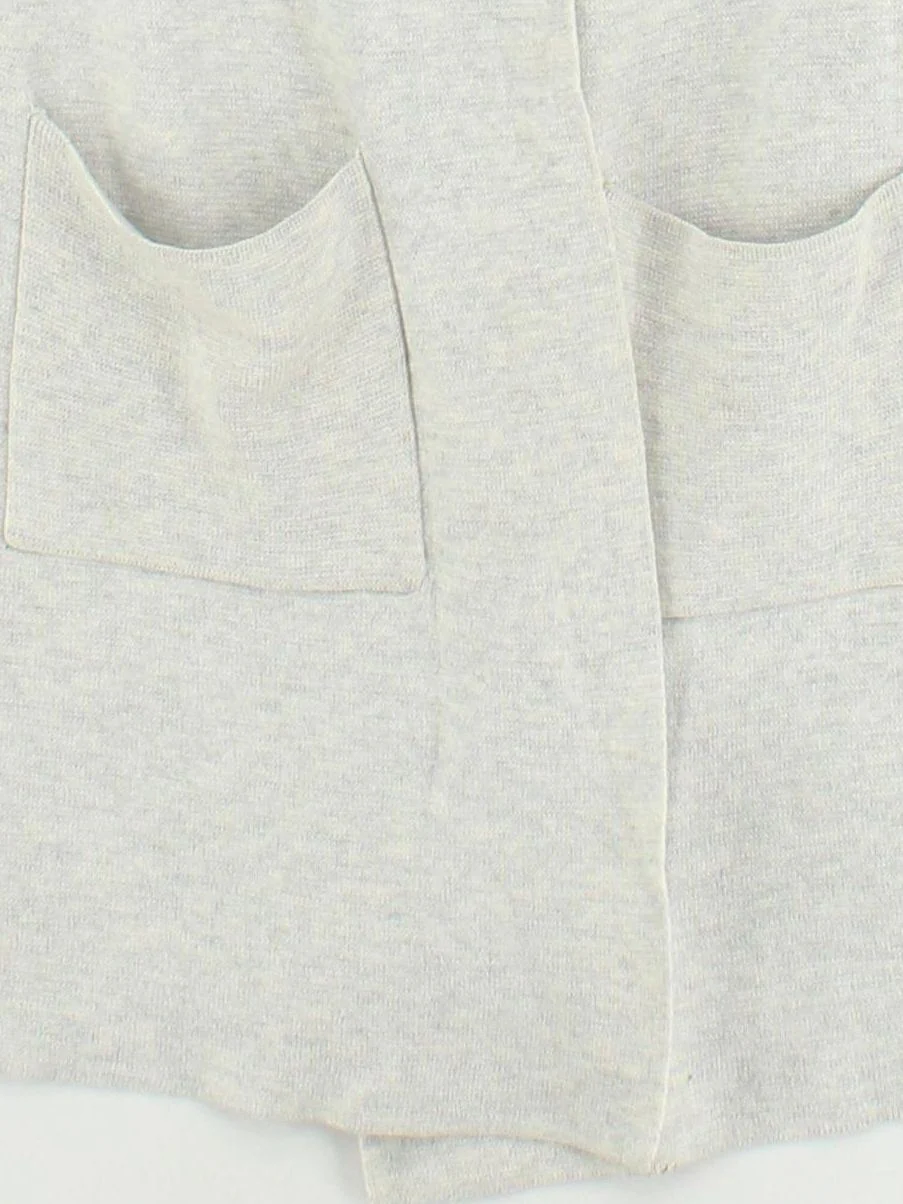 The White Company Women's Cardigan UK 8 Grey Wool with Cotton V-Neck Cardigan - Image 4