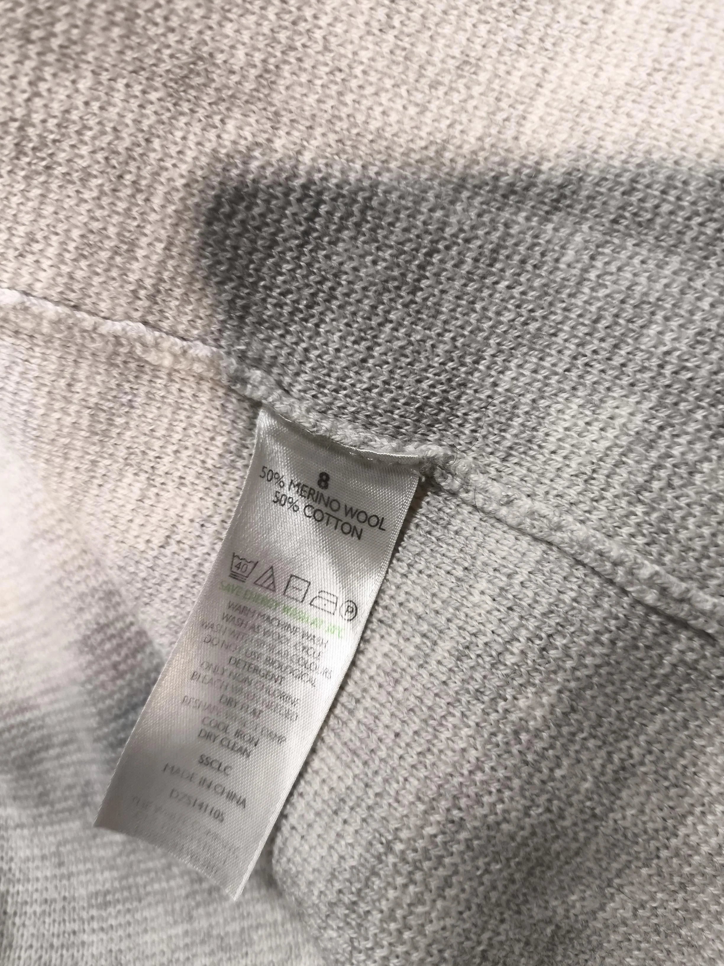 The White Company Women's Cardigan UK 8 Grey Wool with Cotton V-Neck Cardigan - Image 9