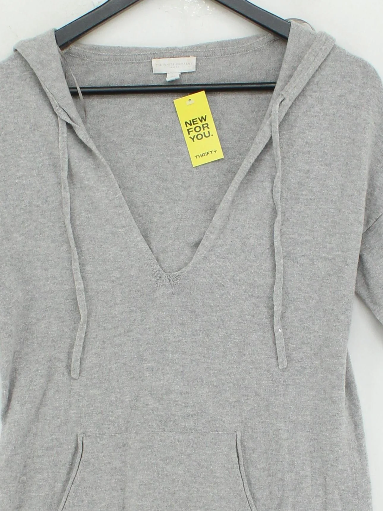 The White Company Women's Hoodie UK 12 Grey Wool with Cotton Pullover - Image 3