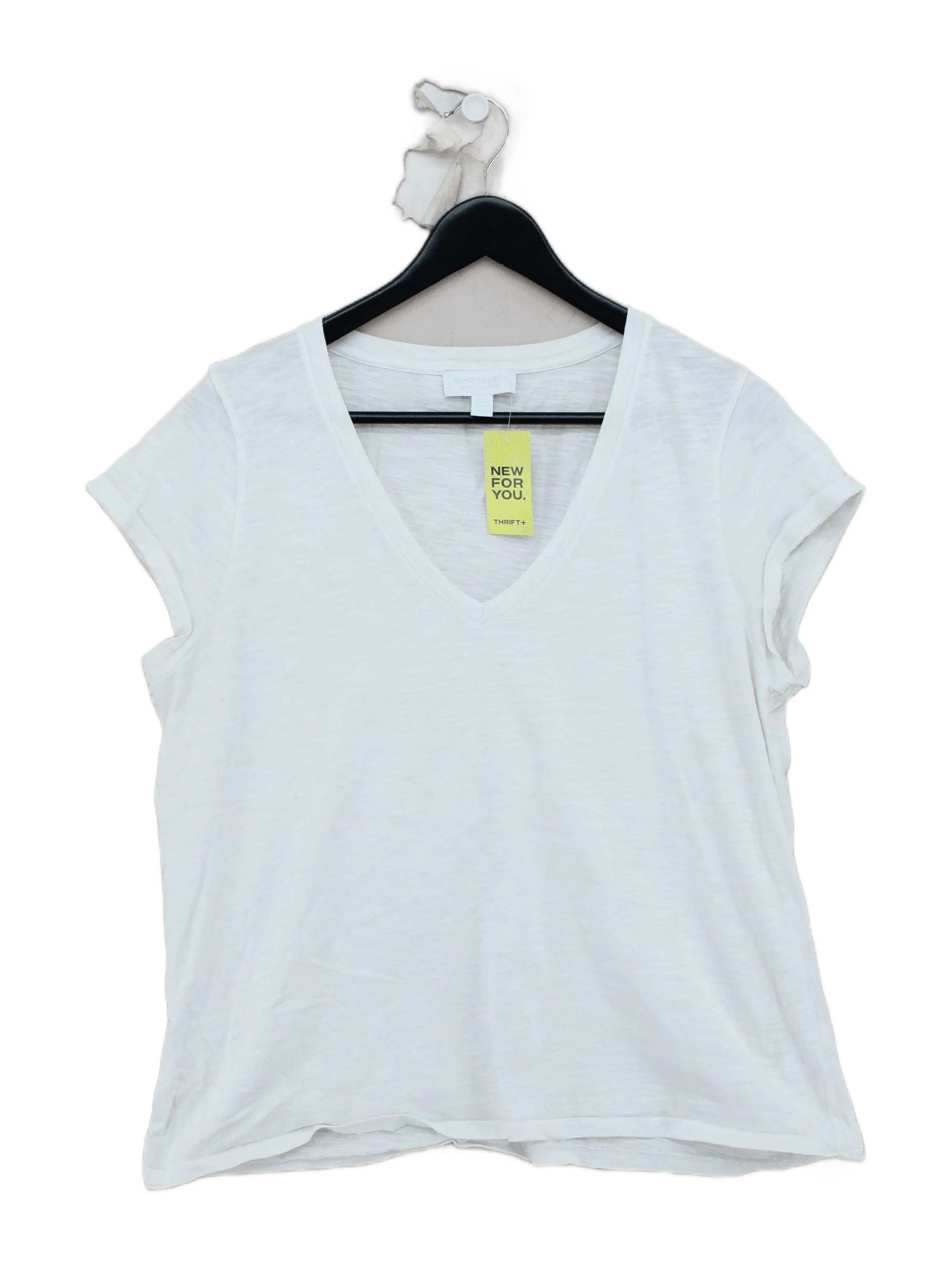 The White Company Women's T-Shirt UK 18 White 100% Cotton Basic