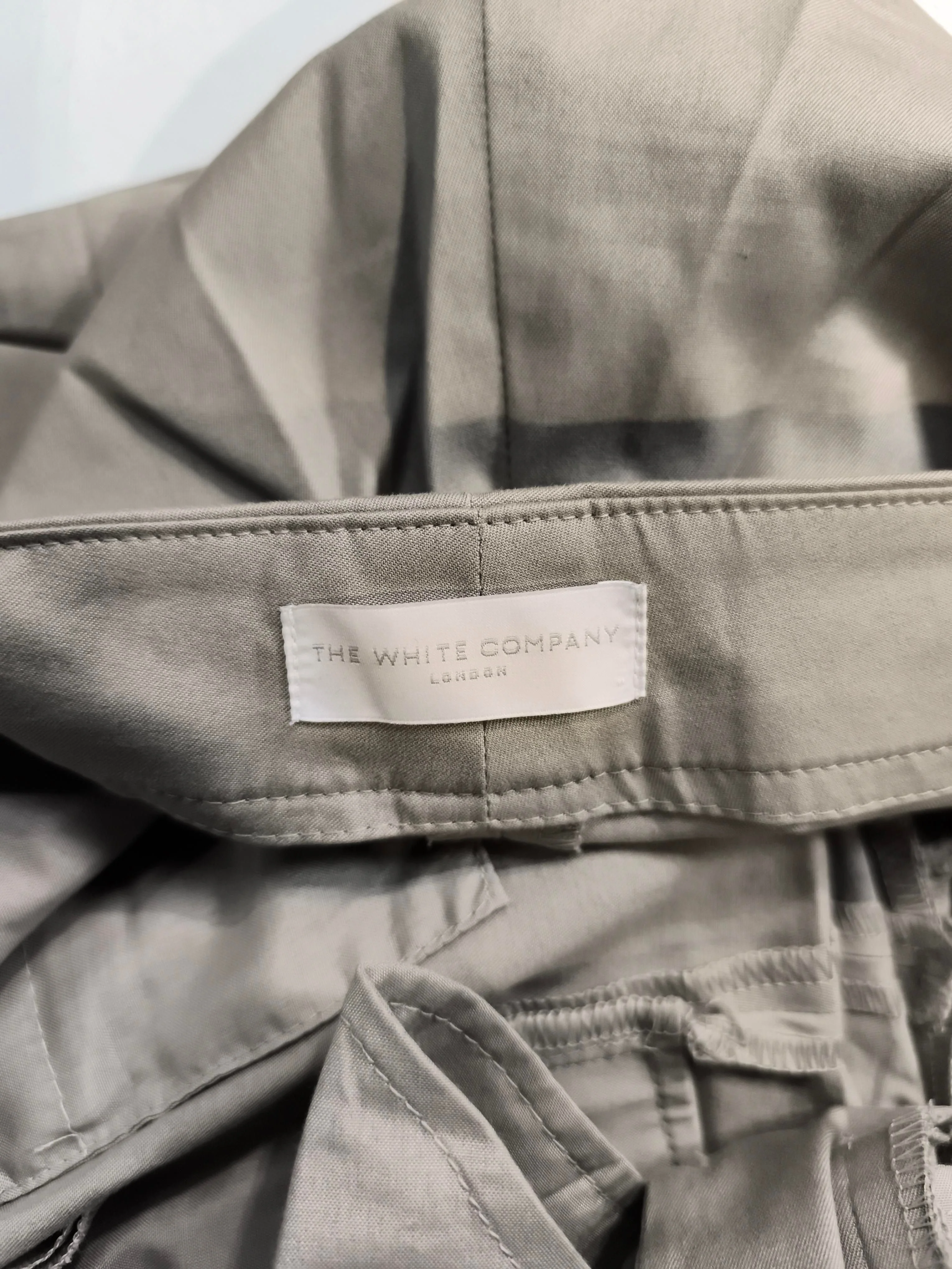 The White Company Women's Trousers UK 12 Tan Cotton with Elastane Cropped - Image 6