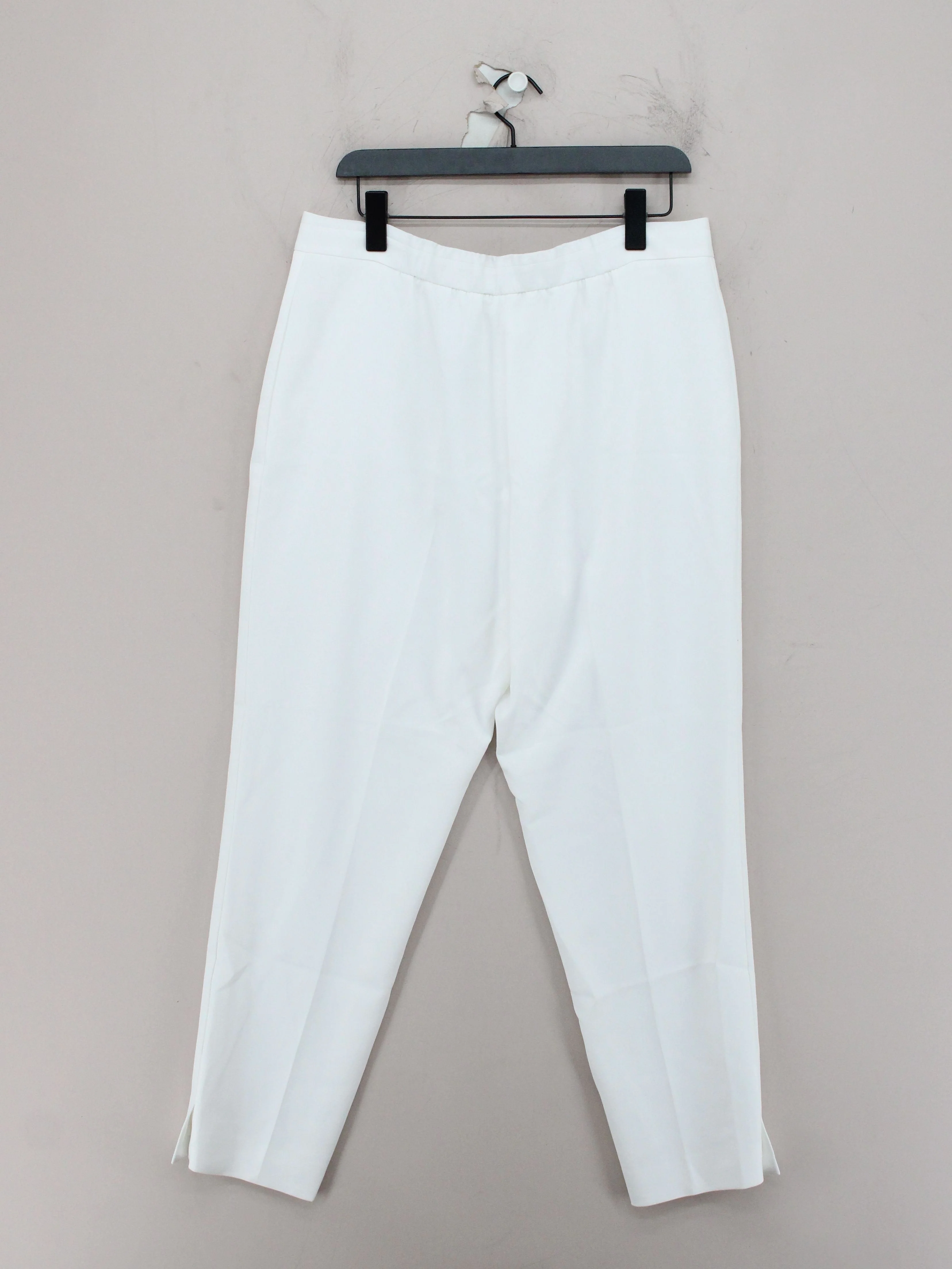 The White Company Women's Trousers UK 16 White Acetate with Polyester Cropped - Image 2