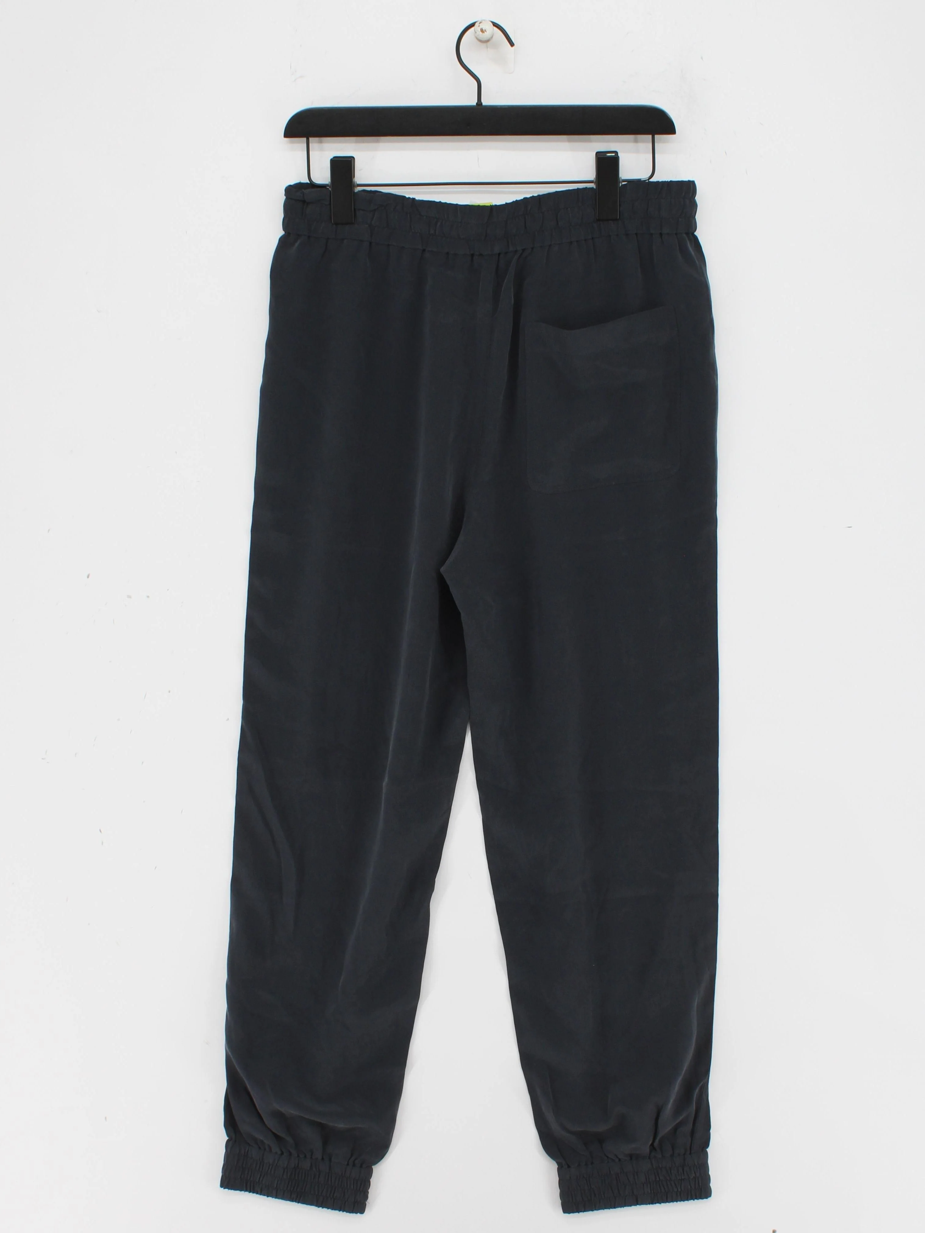 Theory Women's Sports Bottoms UK 10 Grey 100% Silk Tapered Sweatpants - Image 2