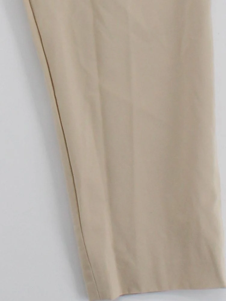 Theory Women's Trousers UK 2 Cream Wool with Elastane Tapered Chino - Image 4