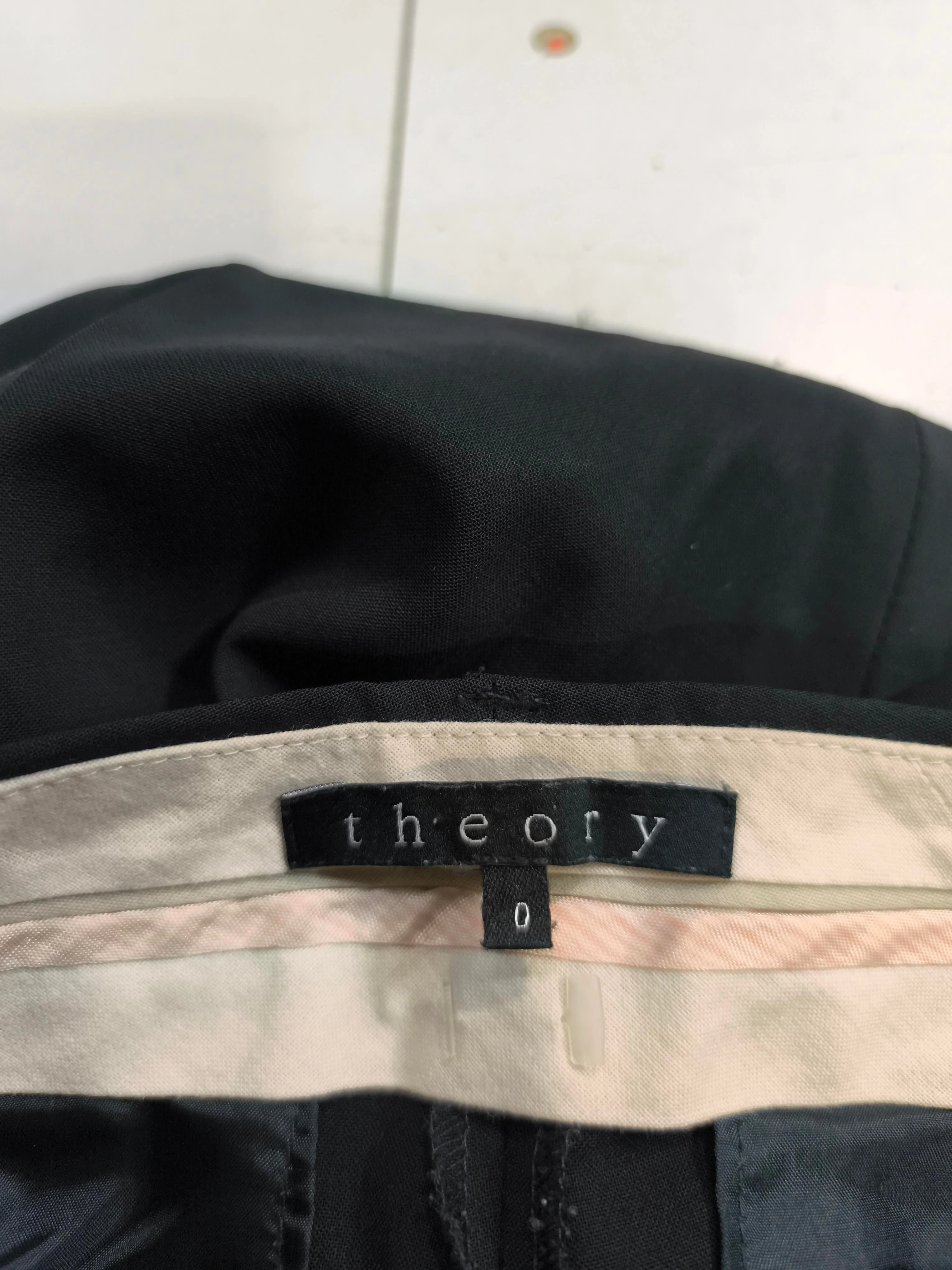 Theory Women's Trousers UK 4 Black Wool with Spandex Flared Chino - Image 5