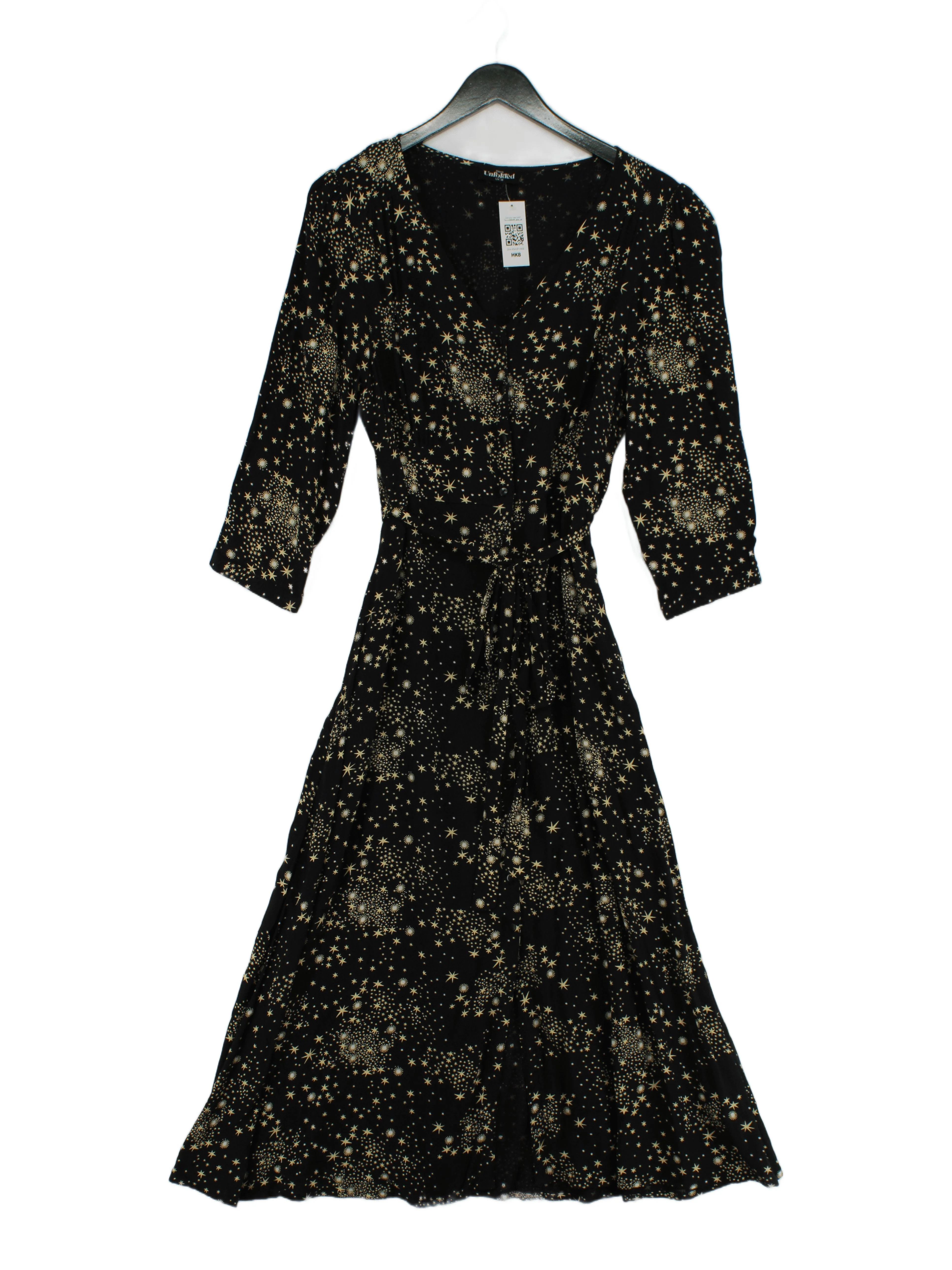 This is Unfolded Wrap Midi Dress UK18 in Black
