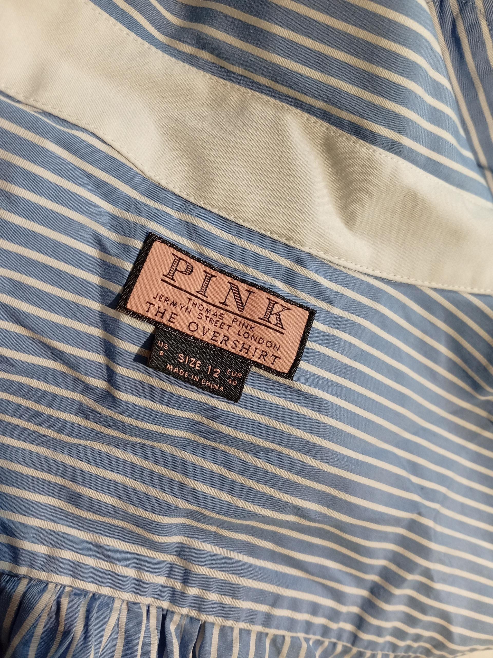 Thomas Pink Women's Shirt UK 12 Blue 100% Cotton Basic - Image 5