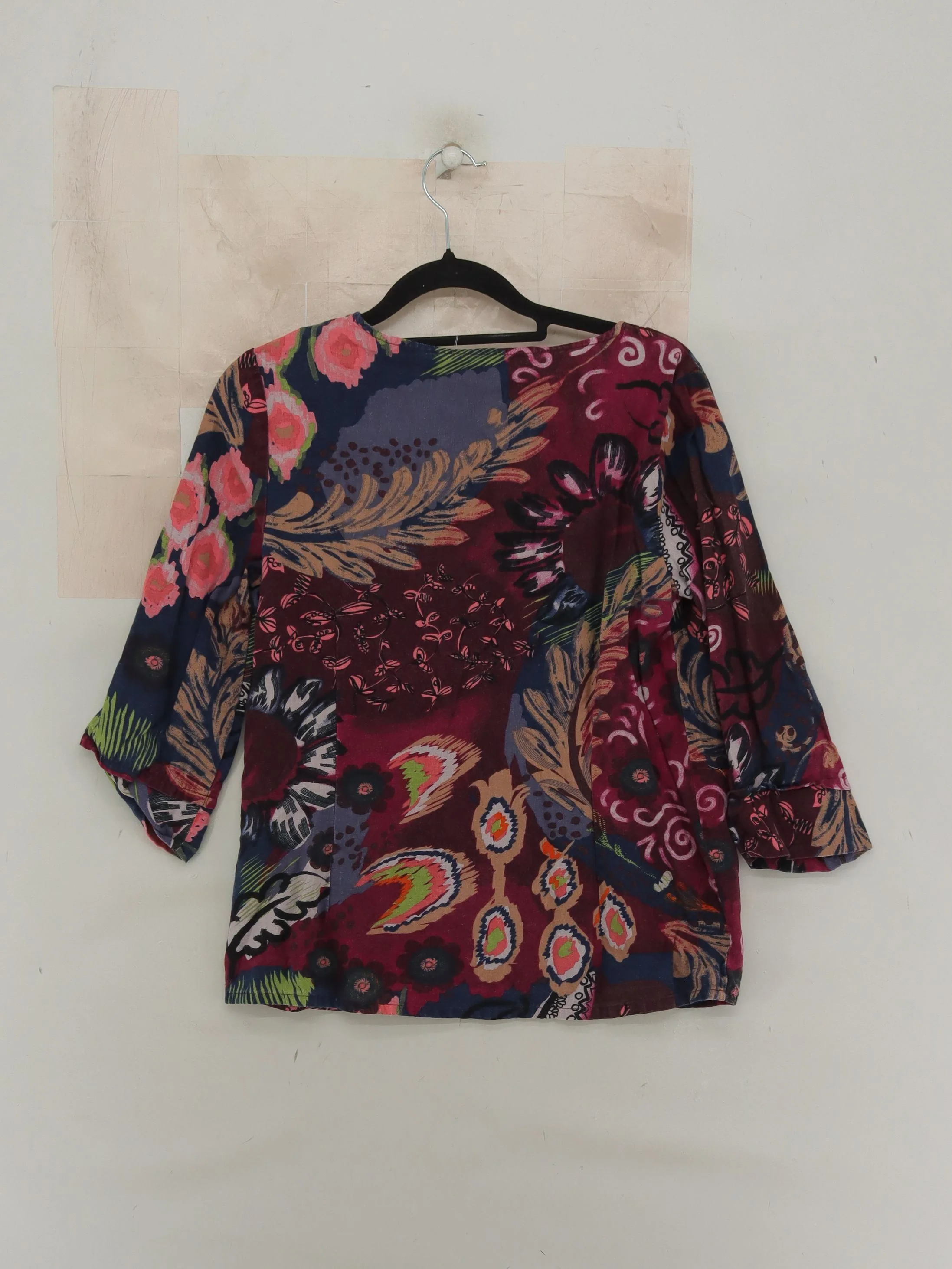 Thought Women's Top UK 6 Multi Viscose with Cotton Basic - Image 2