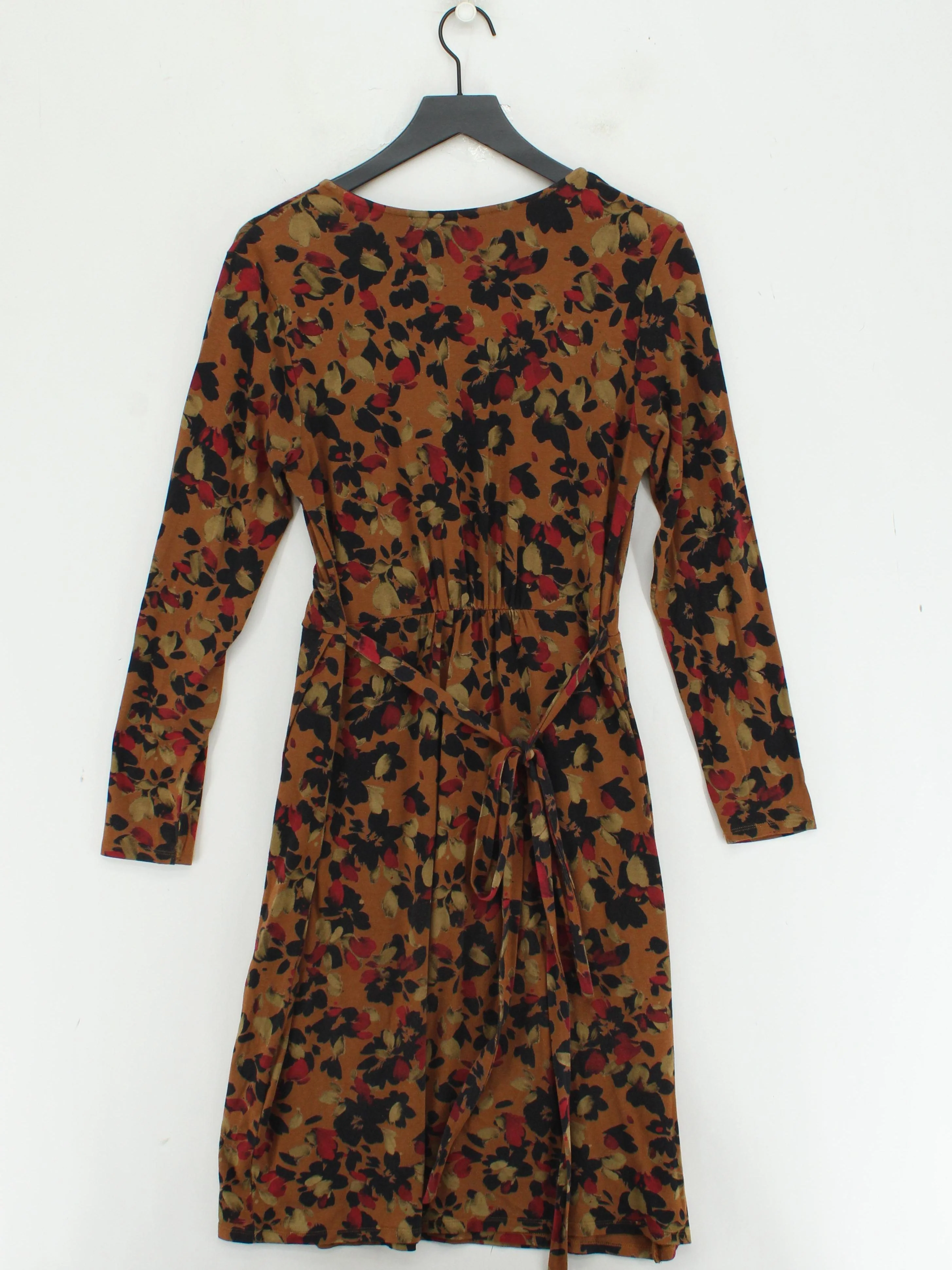Thought Wrap Midi Dress UK12 in Brown - Image 2