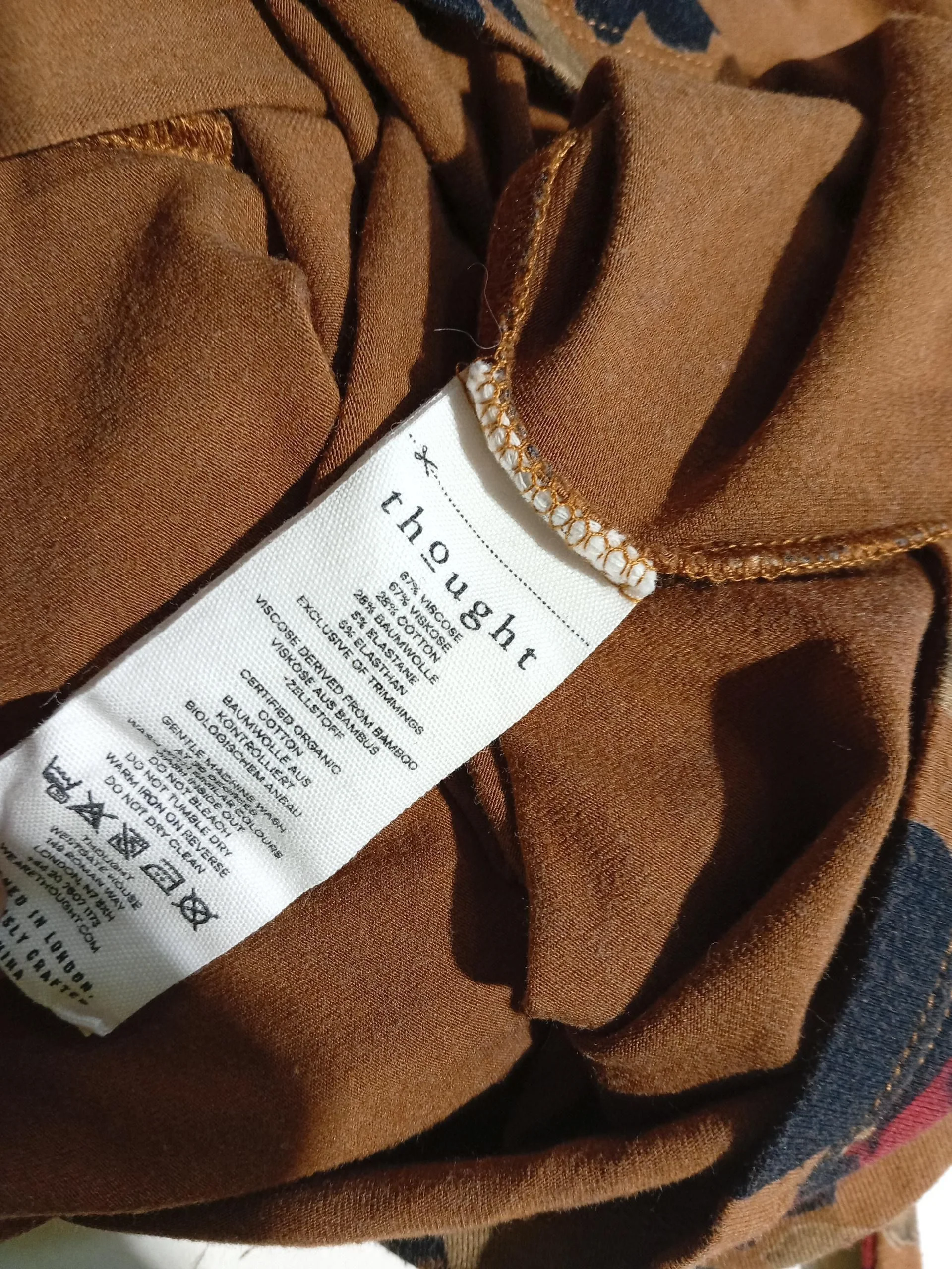Thought Wrap Midi Dress UK12 in Brown - Image 7