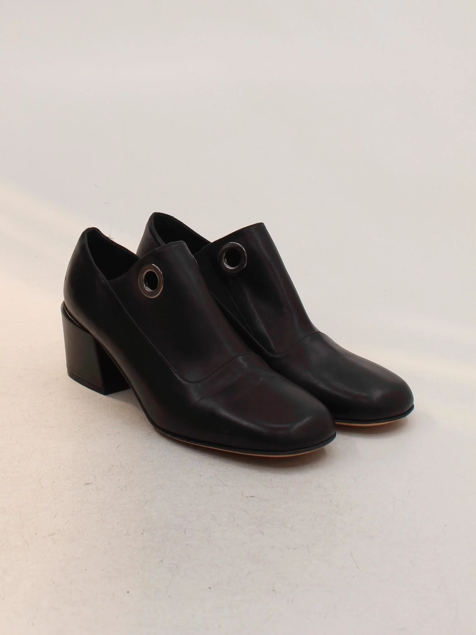 Tibi Women's Heels UK 6.5 Black 100% Leather Court - Image 4