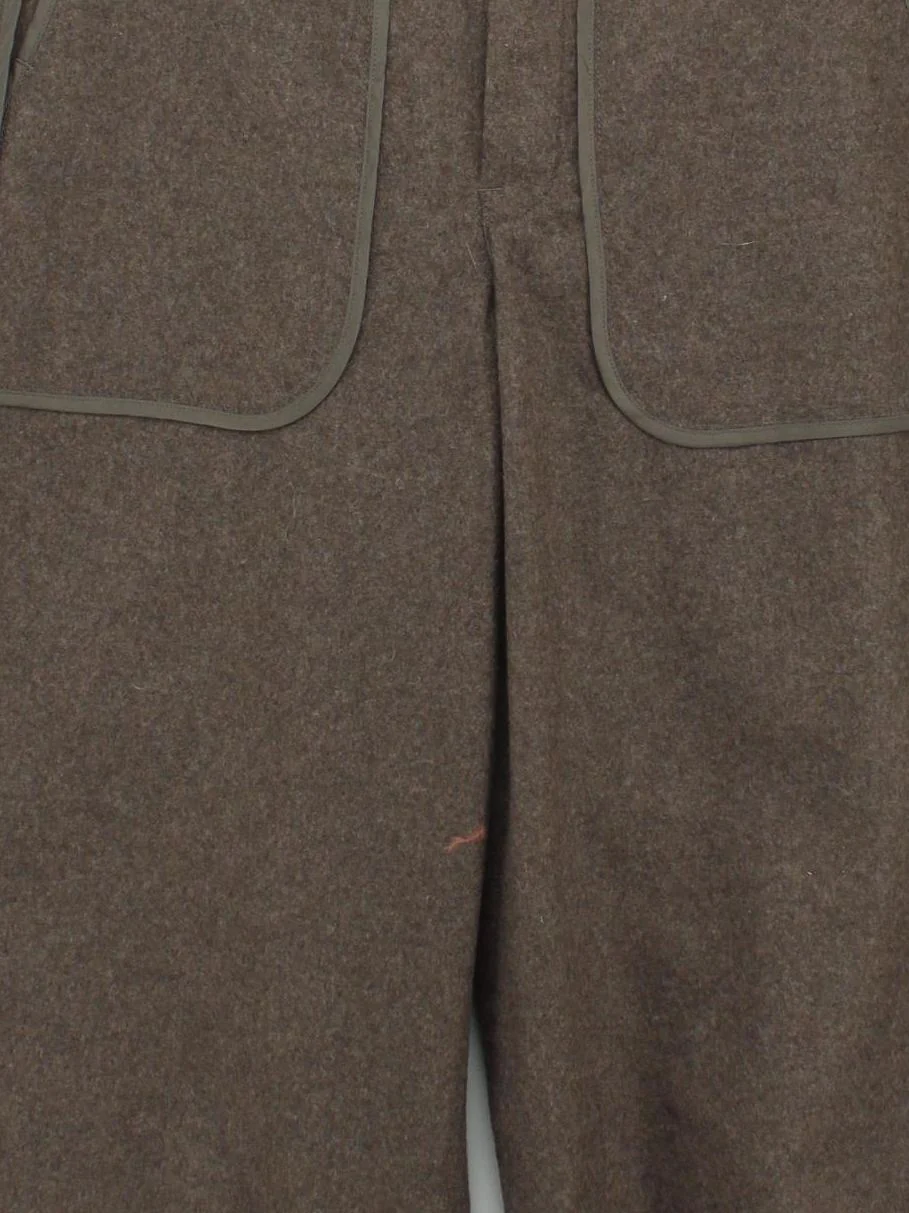 Tic:Toc Women's Trousers M Brown 100% Wool Wide-Leg Cropped - Image 3