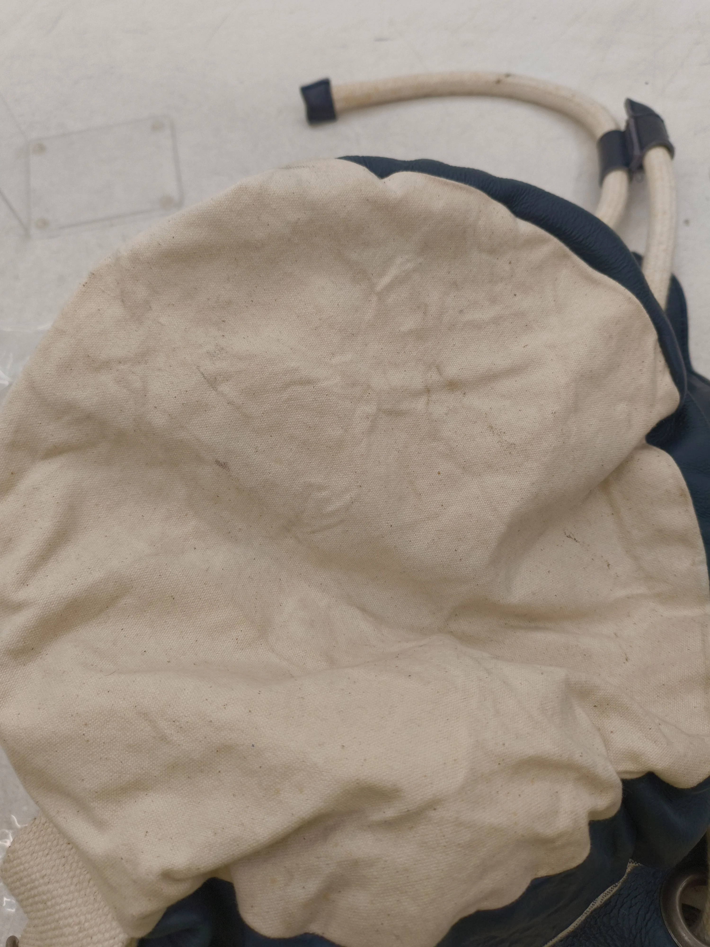 Timberland Men's Bag Cream Striped Cotton with Leather Backpack - Image 6