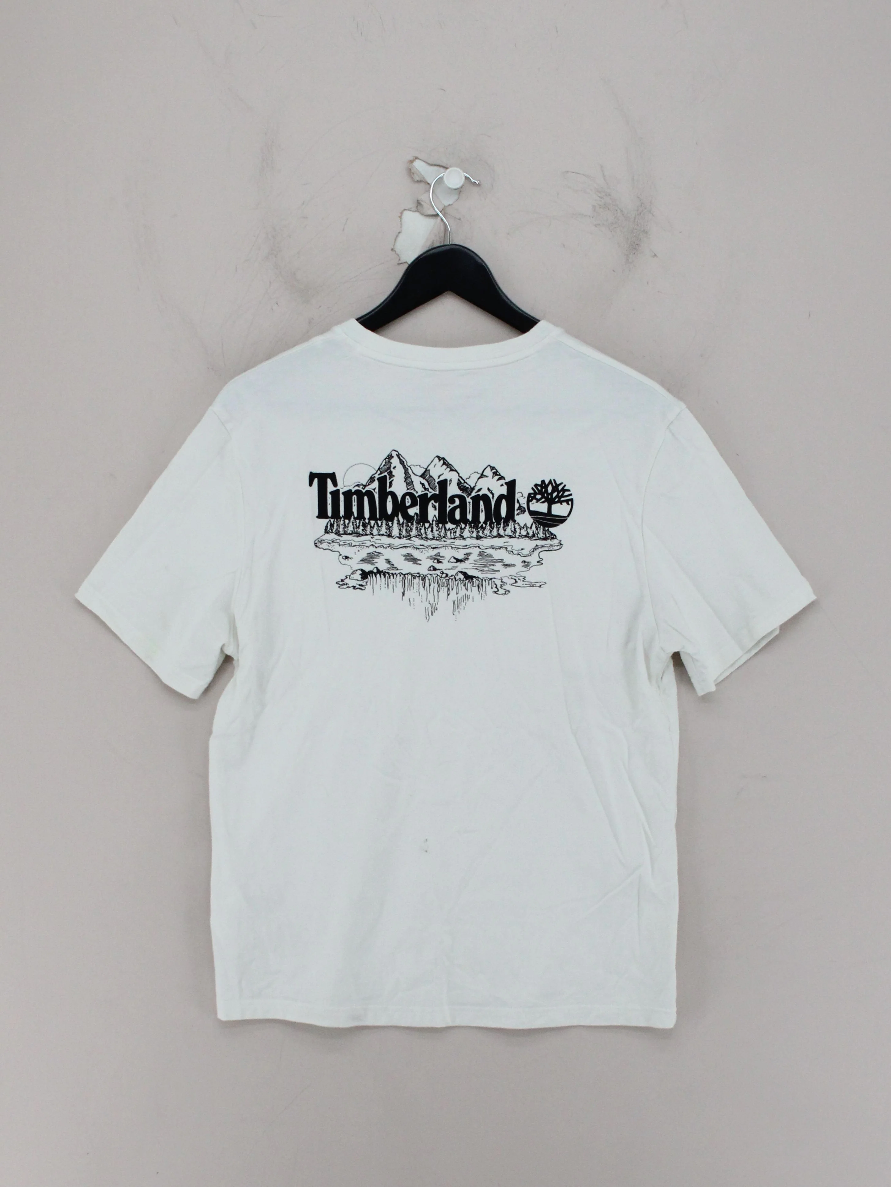 Timberland Men's T-Shirt S White Graphic 100% Cotton Basic - Image 2