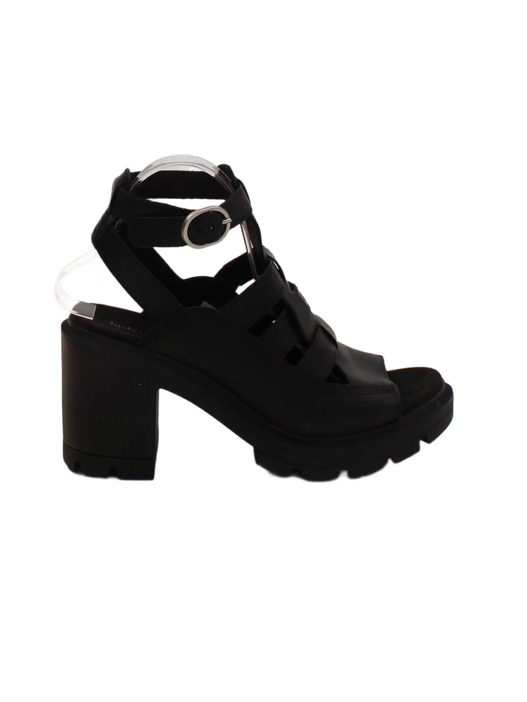 Timberland Women's Sandals UK 7 Black 100% Leather Strappy