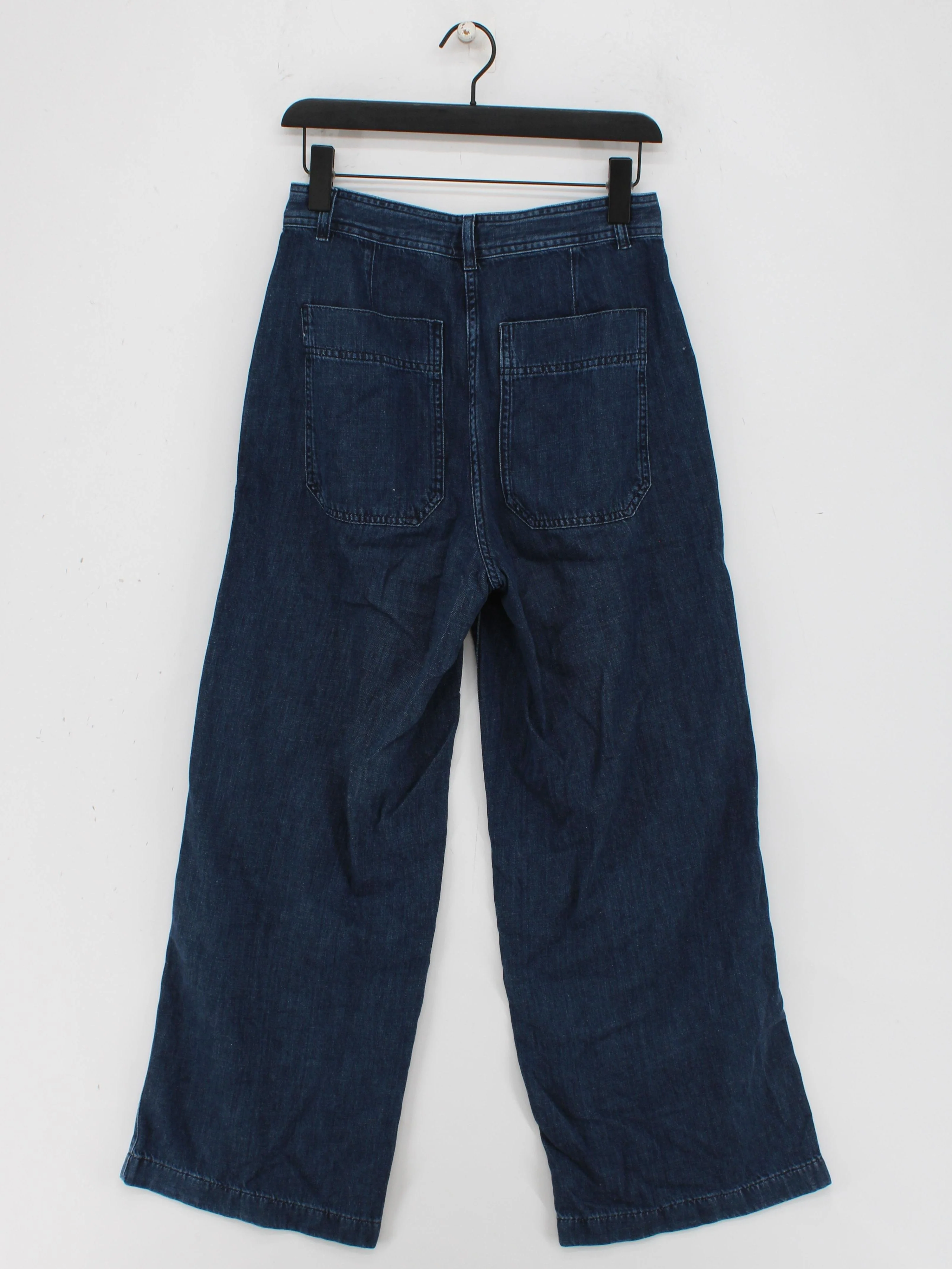 Toast Women's Jeans UK 8 Blue 100% Cotton Wide-Leg - Image 2