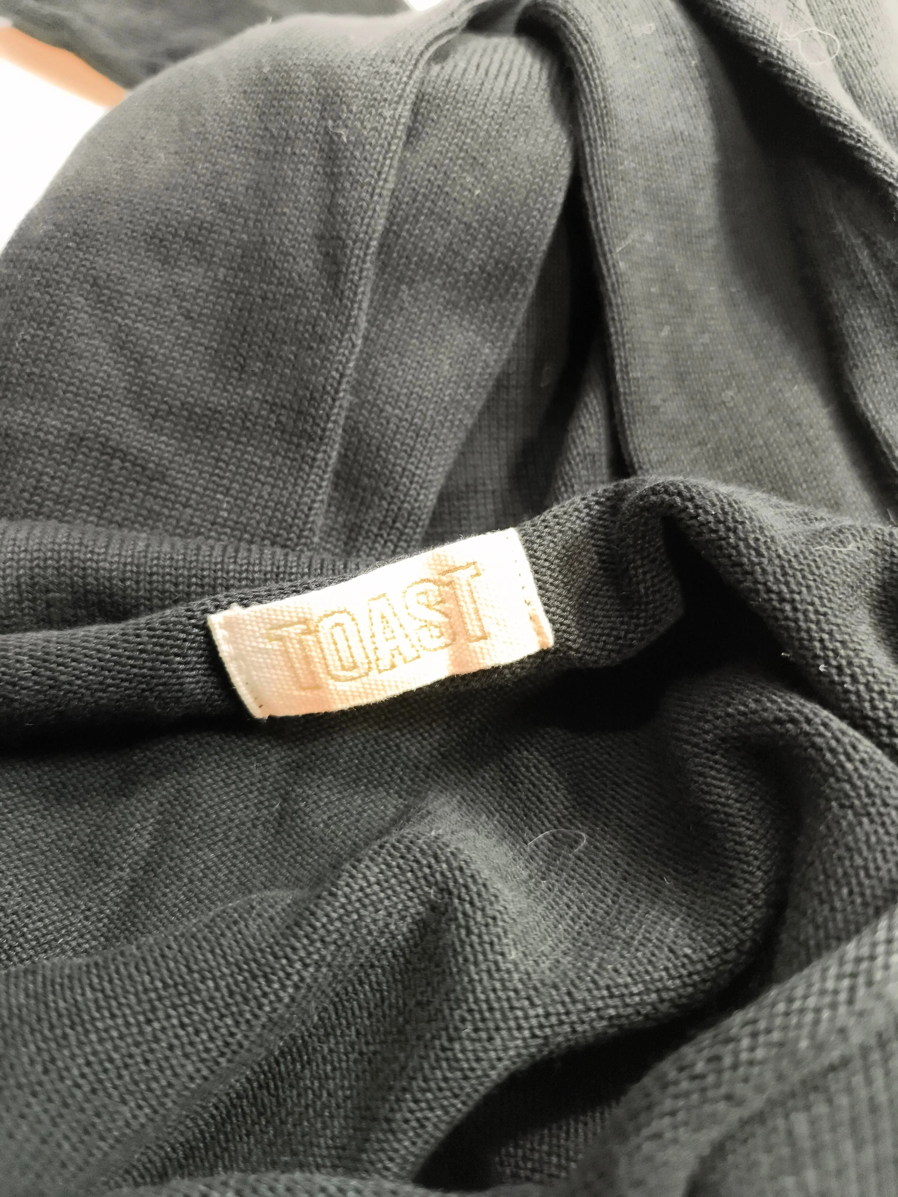 Toast Women's Jumper M Black 100% Cotton Round Neck Pullover - Image 5