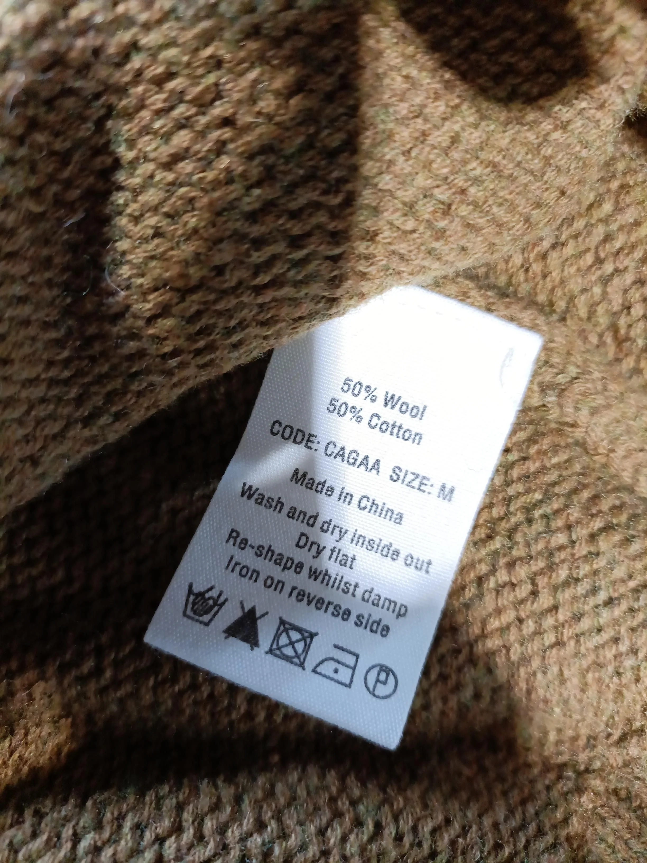 Toast Women's Jumper M Brown Wool with Cotton Mock Neck Pullover - Image 6