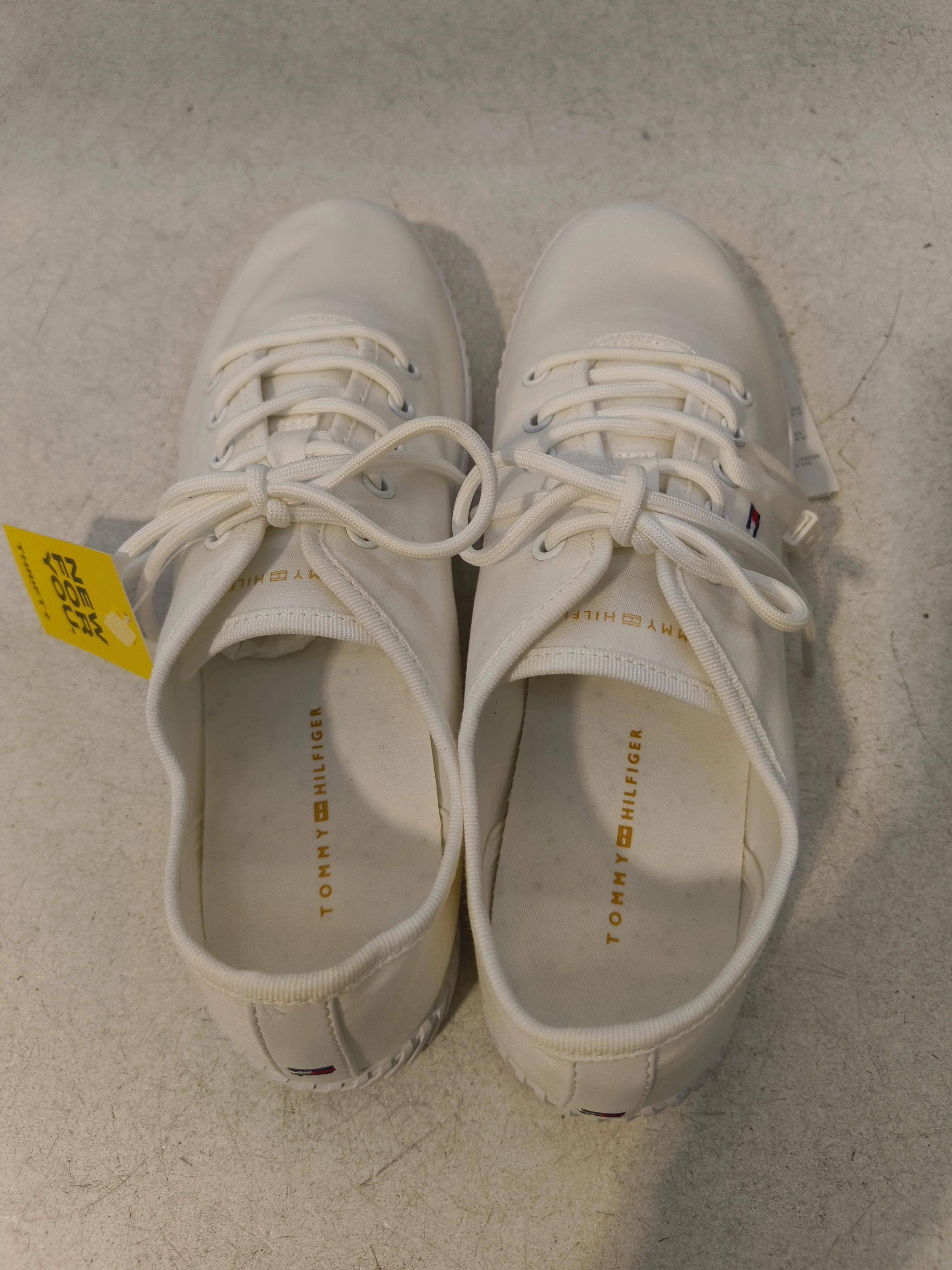 Tommy Hilfiger CANVAS LACE UP SNEAKER... Women's Trainers UK6 EU39 US8.5 in White - Image 6