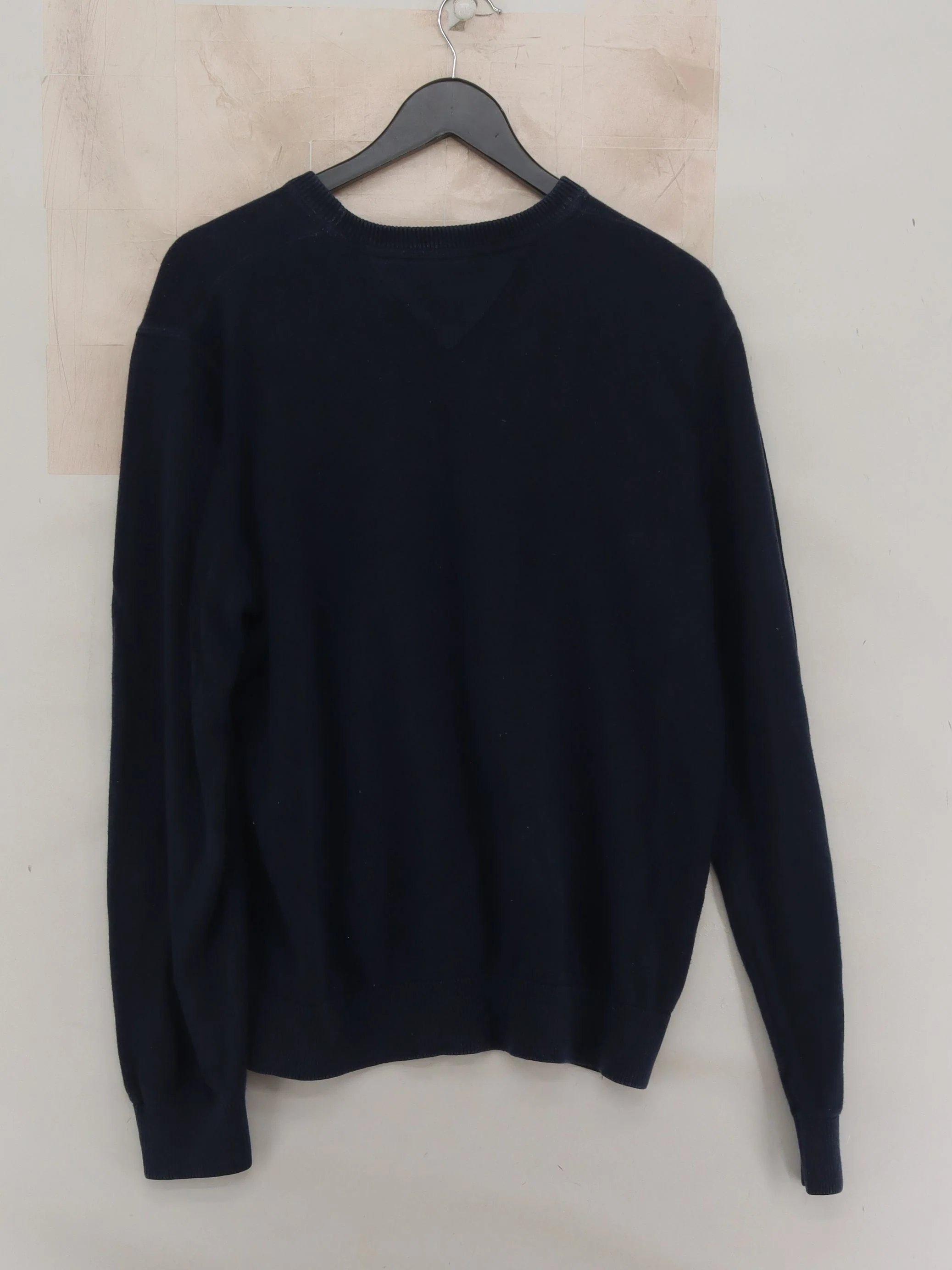 Tommy Hilfiger Men's Jumper M Blue Cotton with Elastane Crew Neck Pullover - Image 2