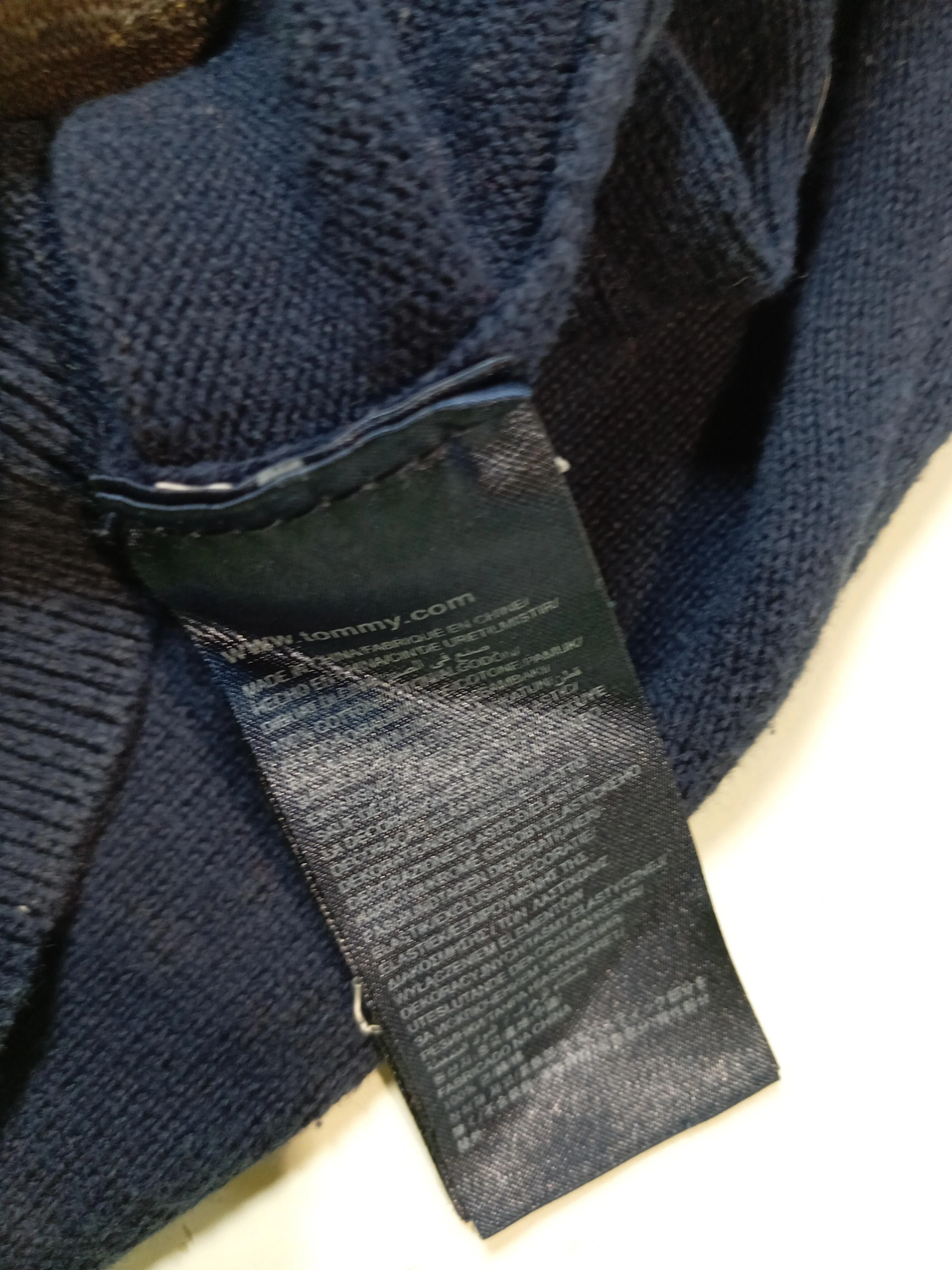 Tommy Hilfiger Men's Jumper M Blue Cotton with Elastane Crew Neck Pullover - Image 6
