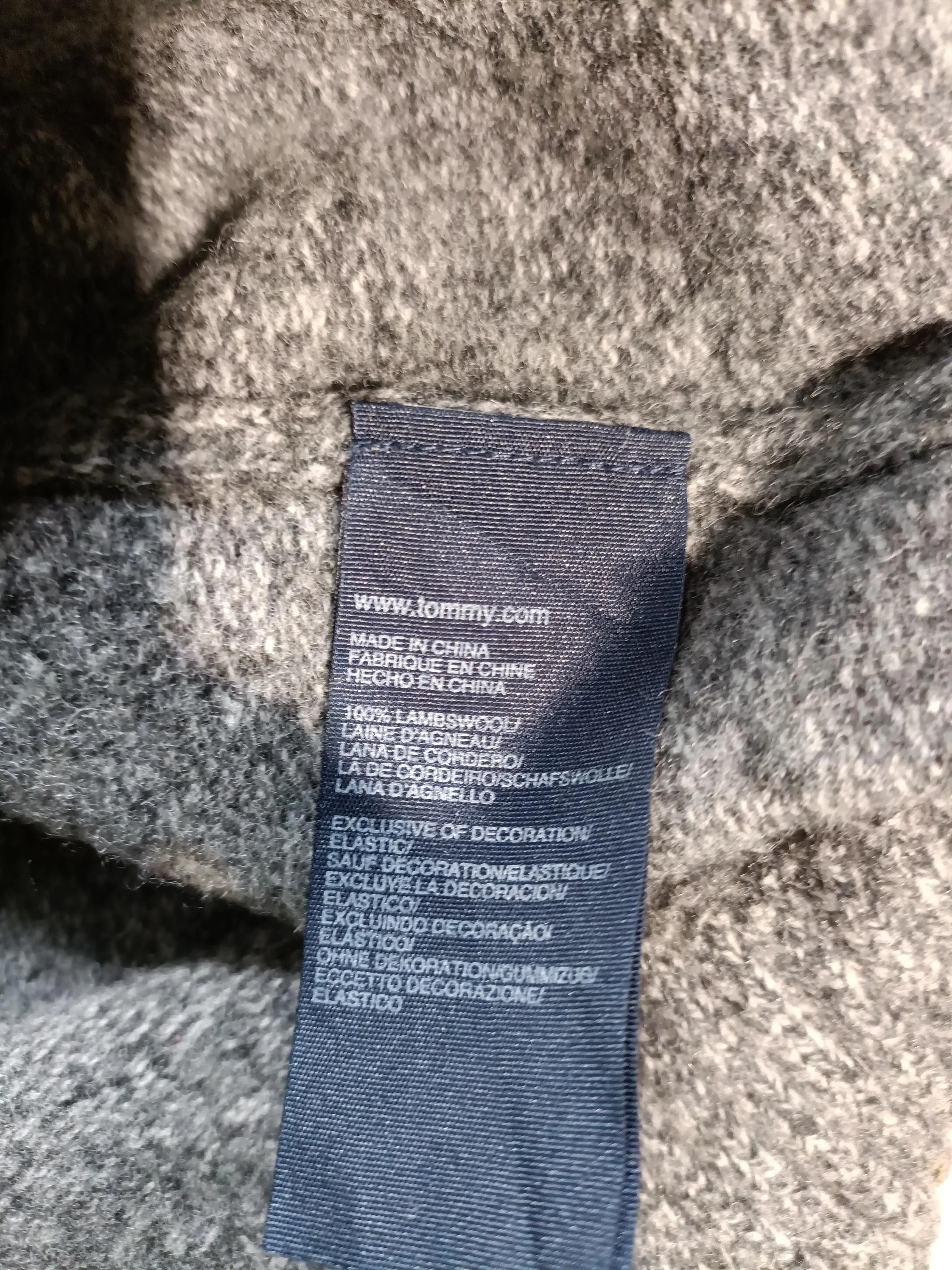 Tommy Hilfiger Men's Jumper M Grey Striped 100% Wool V-Neck Pullover - Image 7