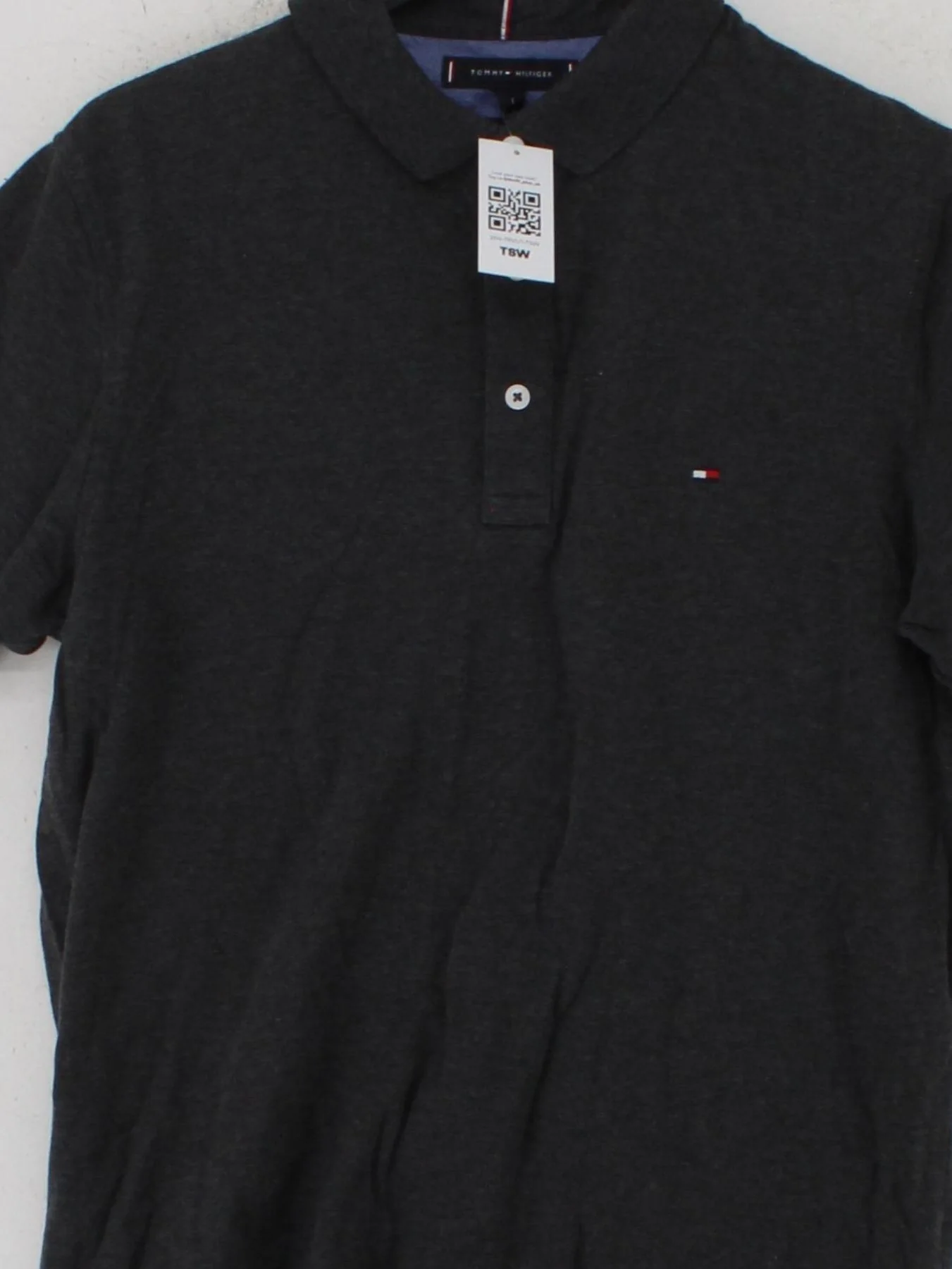 Tommy Hilfiger Men's Polo L Grey 100% Cotton Basic - Image 3