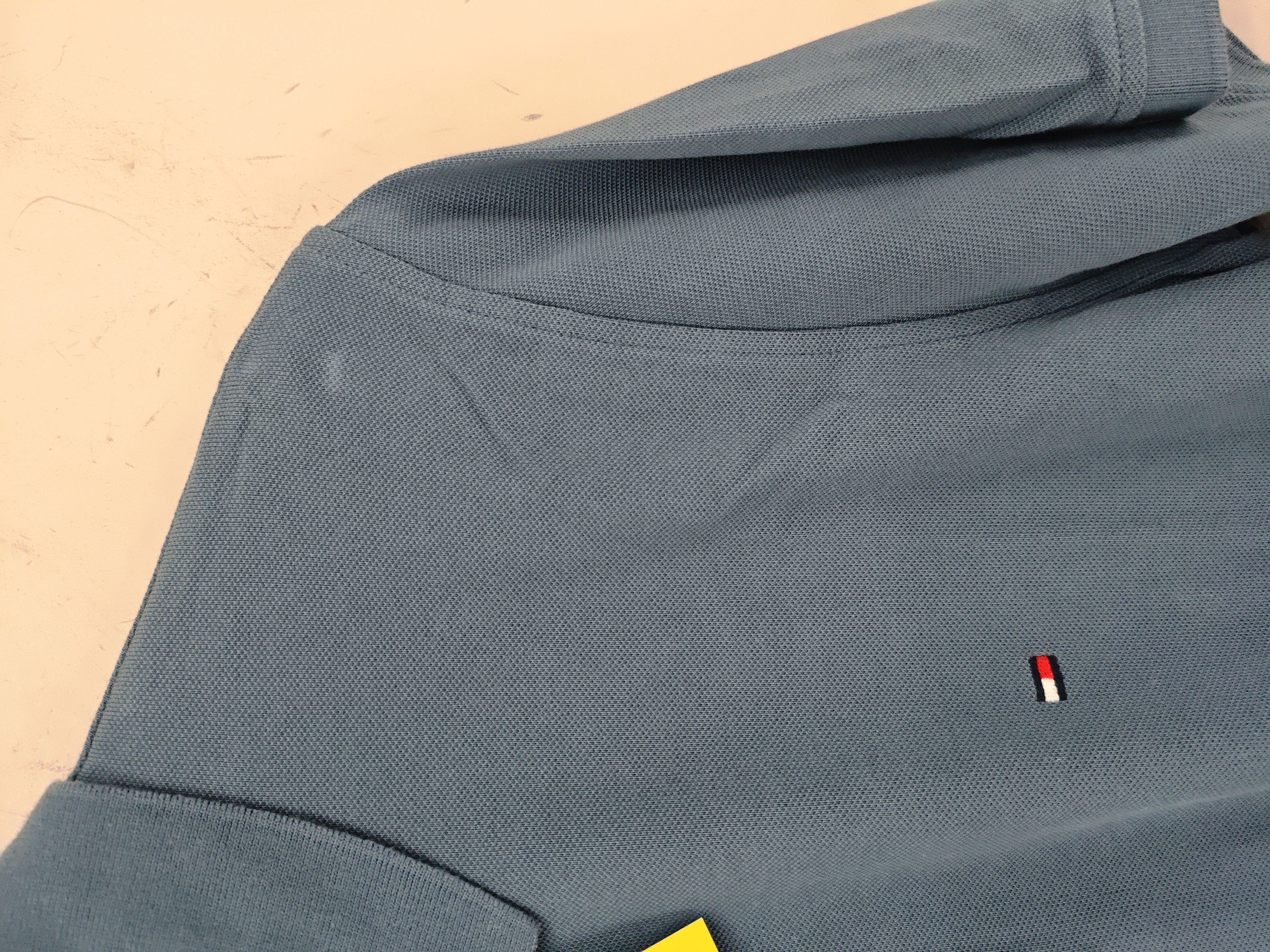 Tommy Hilfiger Men's Polo XXL Blue Cotton with Elastane Basic - Image 5