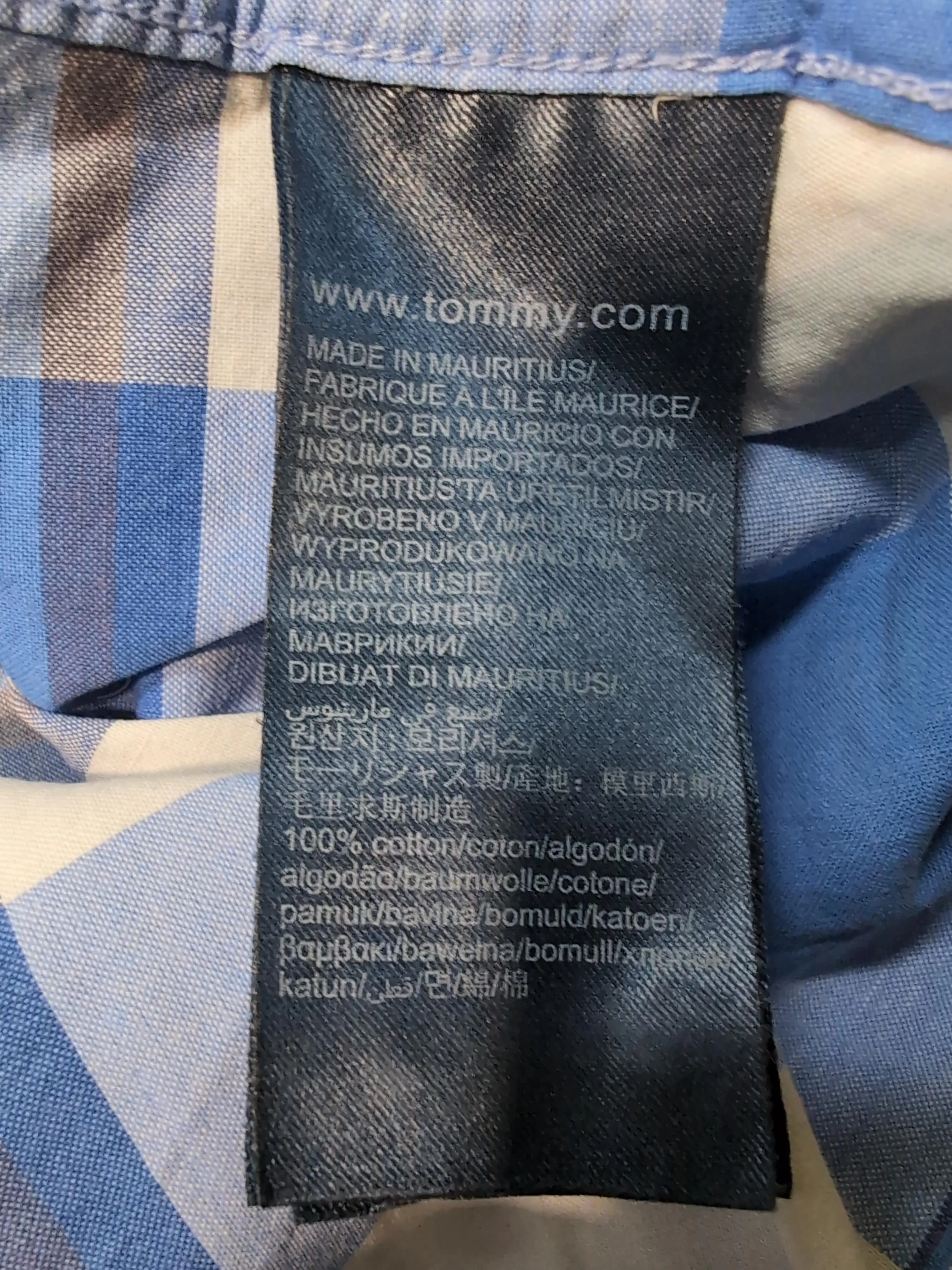 Tommy Hilfiger Men's Shirt L Blue Checkered 100% Cotton Basic - Image 6