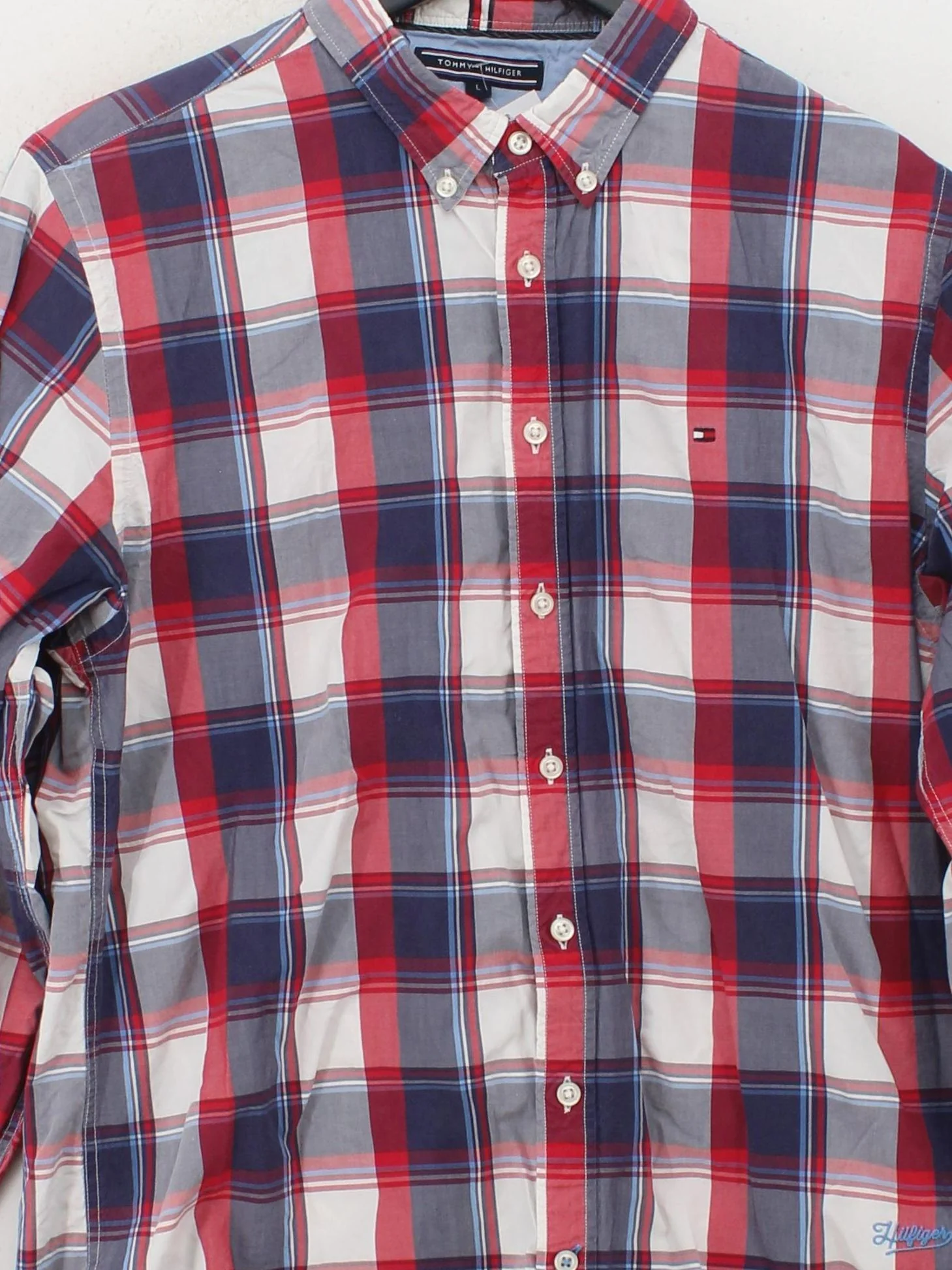 Tommy Hilfiger Men's Shirt L Multi Checkered 100% Other Basic - Image 3