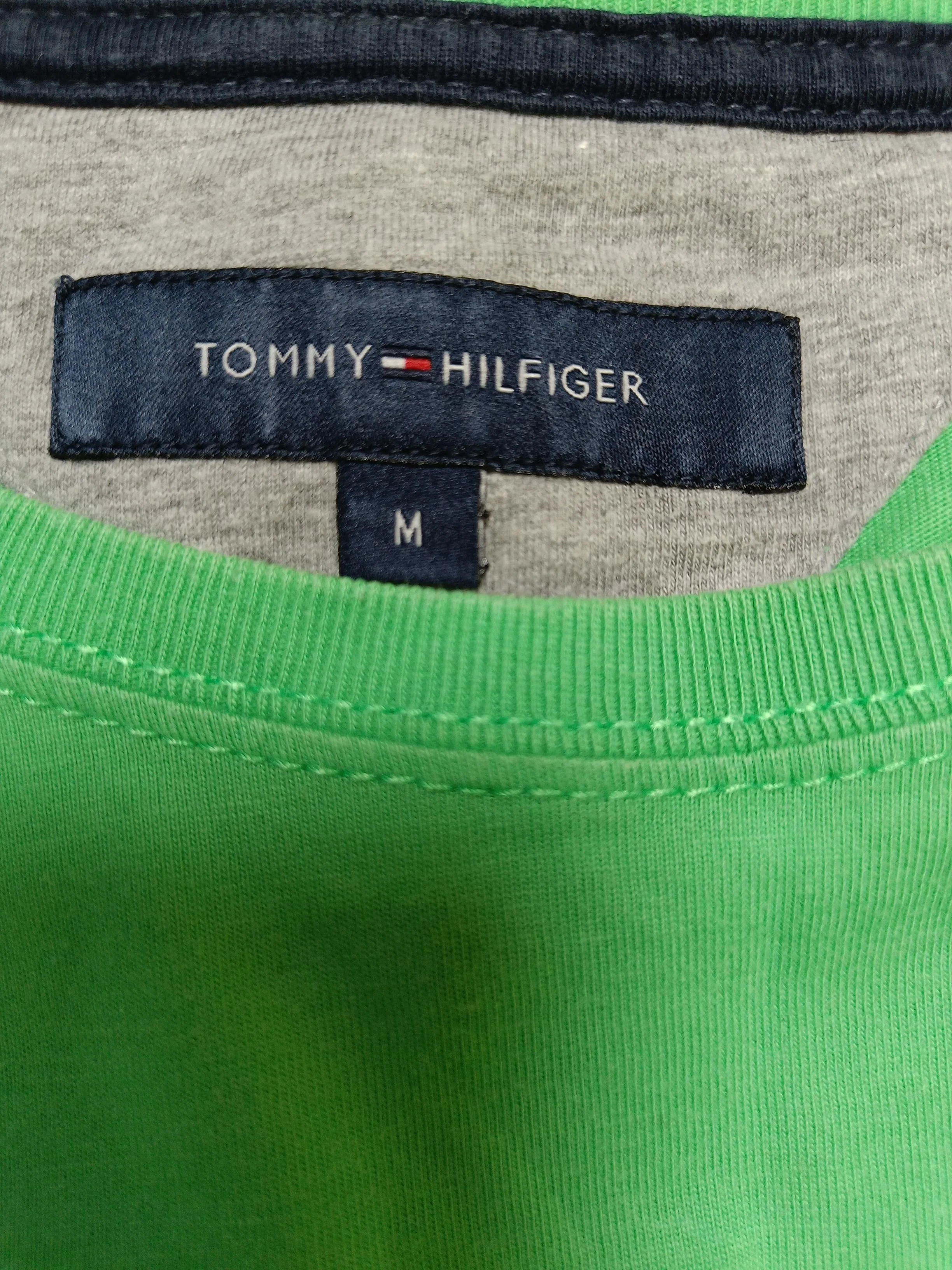 Tommy Hilfiger Men's T-Shirt M Green Graphic 100% Cotton Basic - Image 5