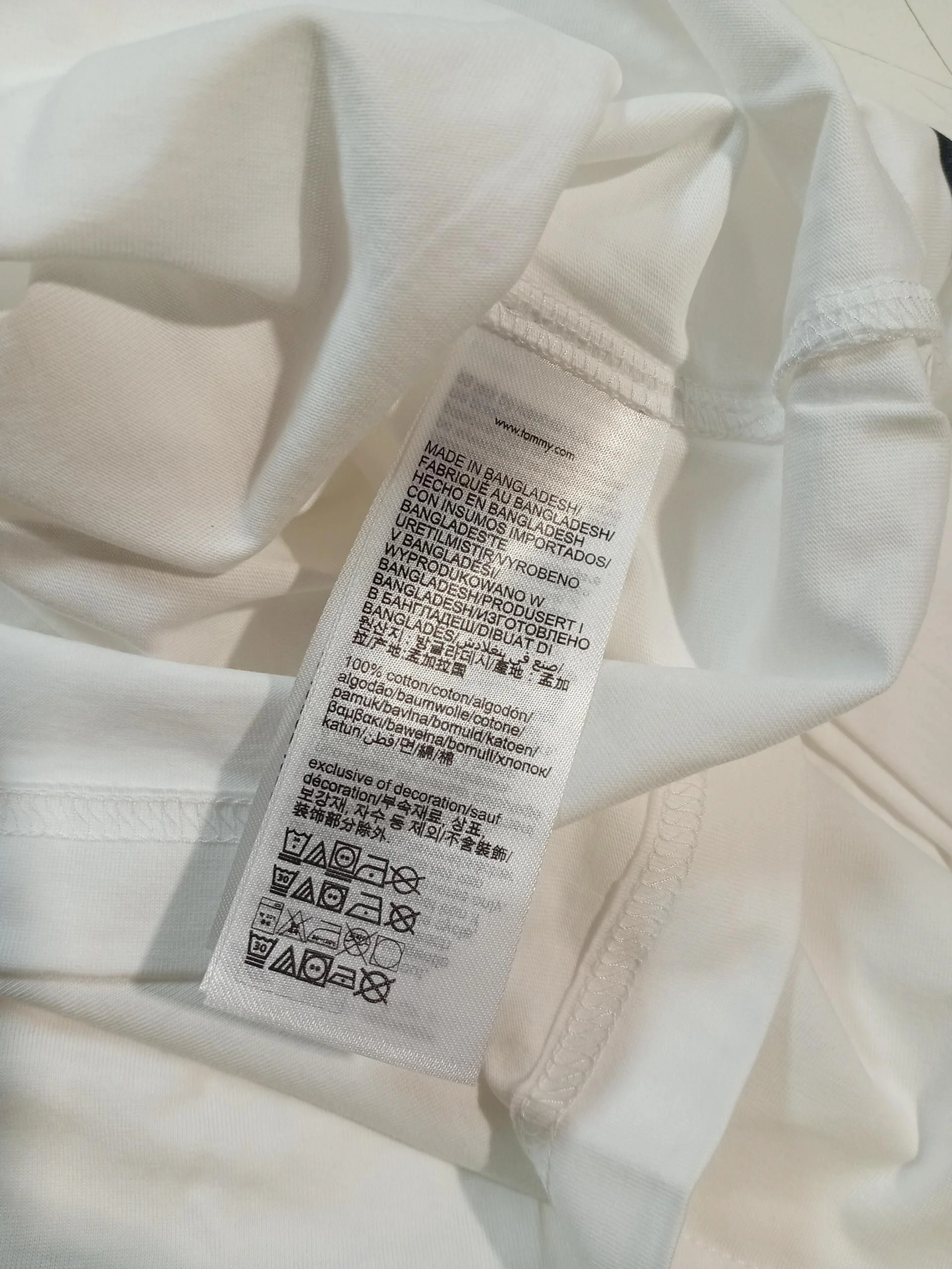 Tommy Hilfiger Men's T-Shirt XL White Graphic 100% Cotton Basic - Image 7