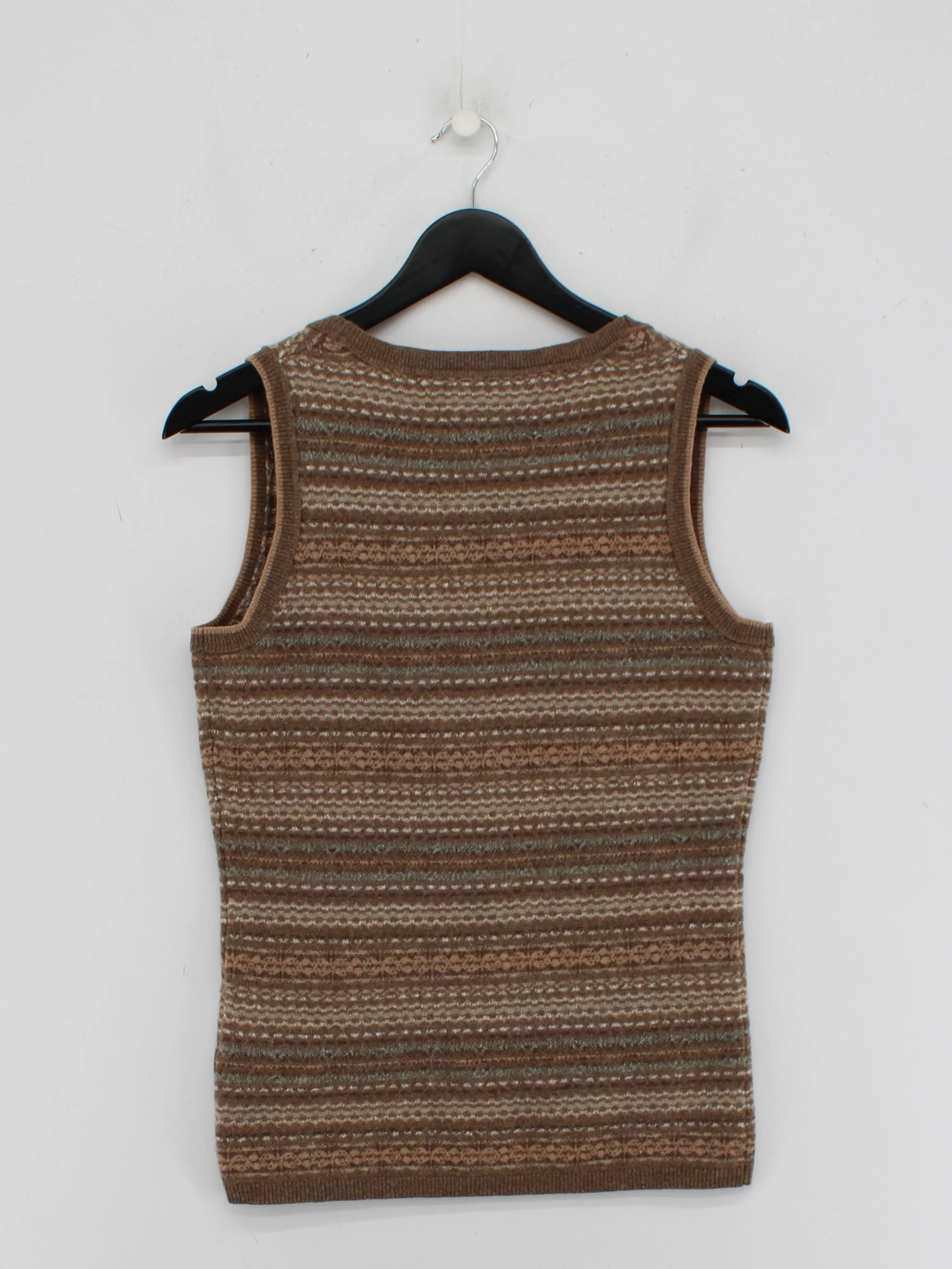 Tommy Hilfiger Women's Cardigan S Brown Wool with Nylon, Mohair V-Neck Cardigan - Image 2