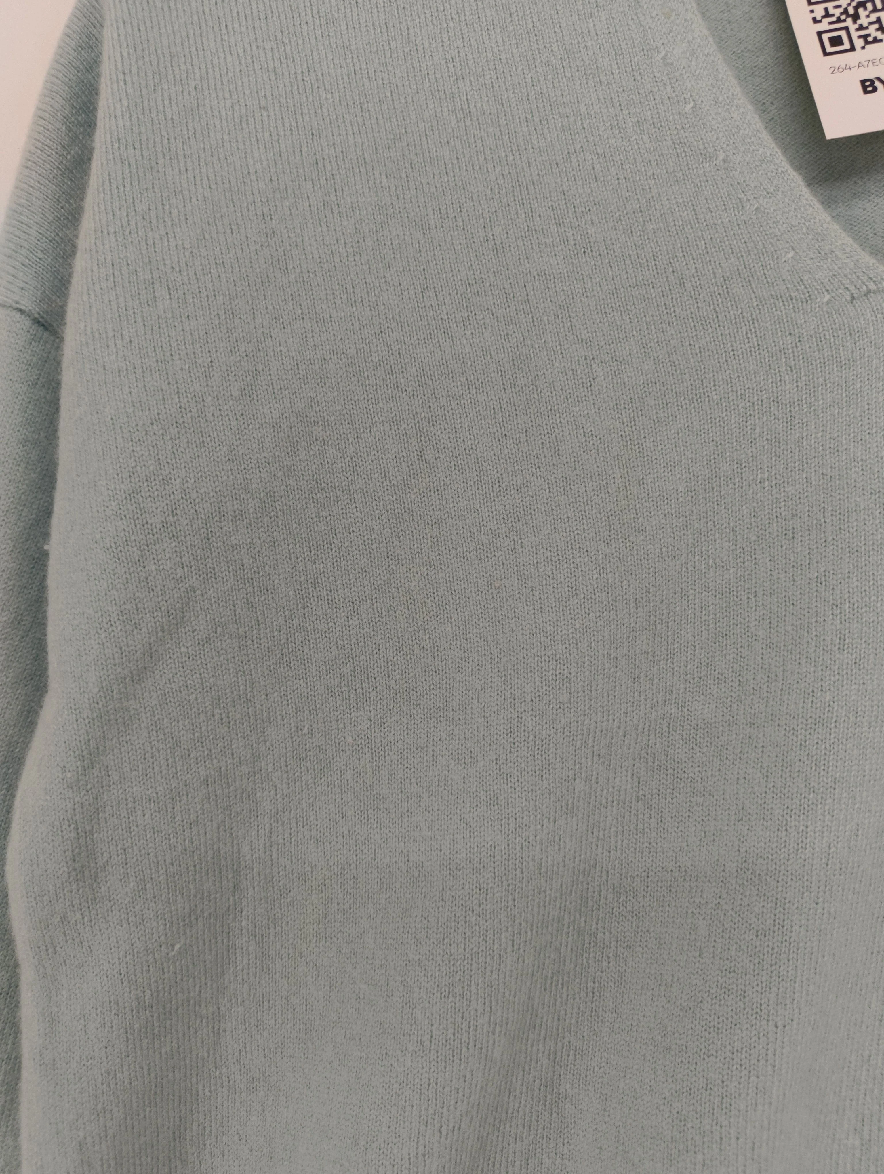 Tommy Hilfiger Women's Jumper S Blue Wool with Cashmere V-Neck Pullover - Image 5