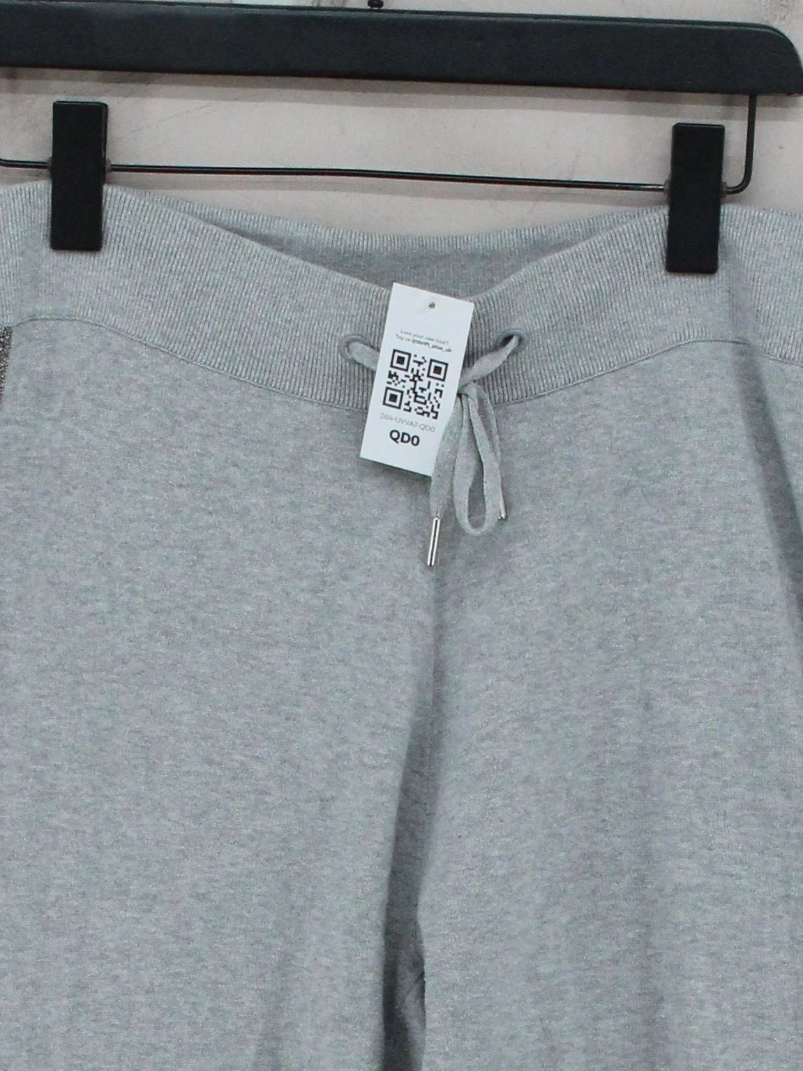 Tommy Hilfiger Women's Sports Bottoms XL Grey Cotton with Cashmere Sweatpants - Image 3