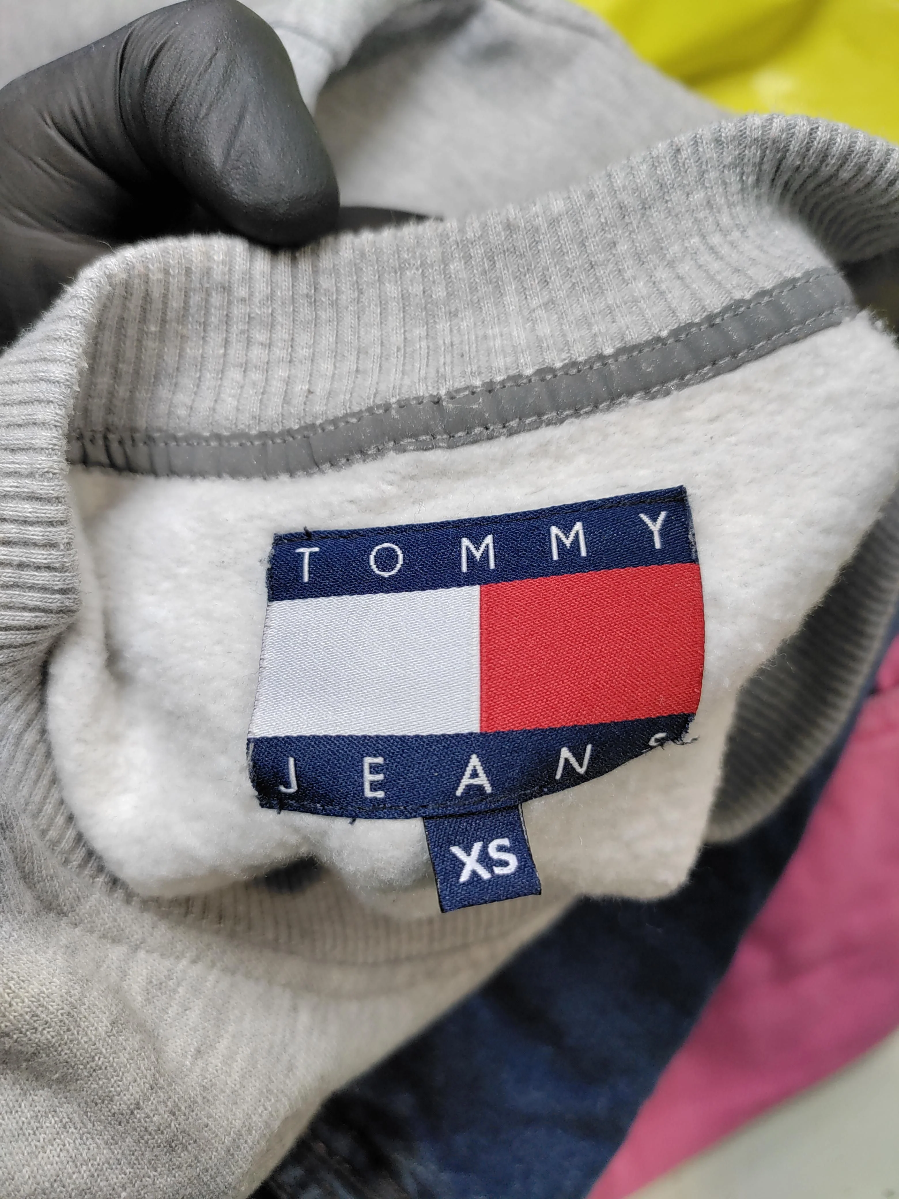 Tommy Jeans Men's Hoodie XS Grey Cotton with Polyester Pullover - Image 9