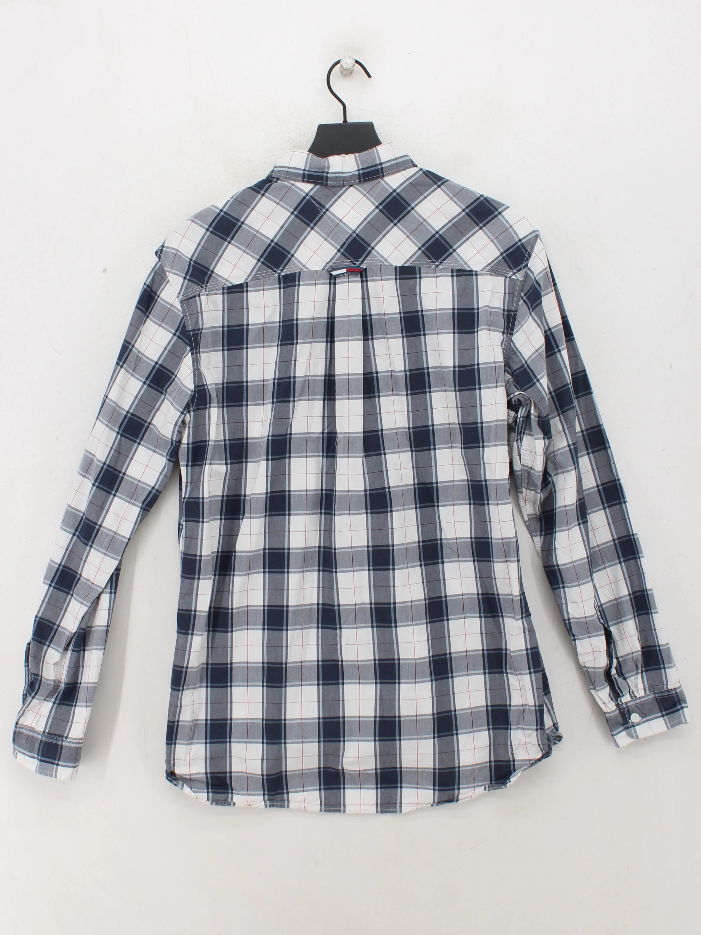 Tommy Jeans Men's Shirt L Blue Checkered 100% Cotton Basic - Image 2