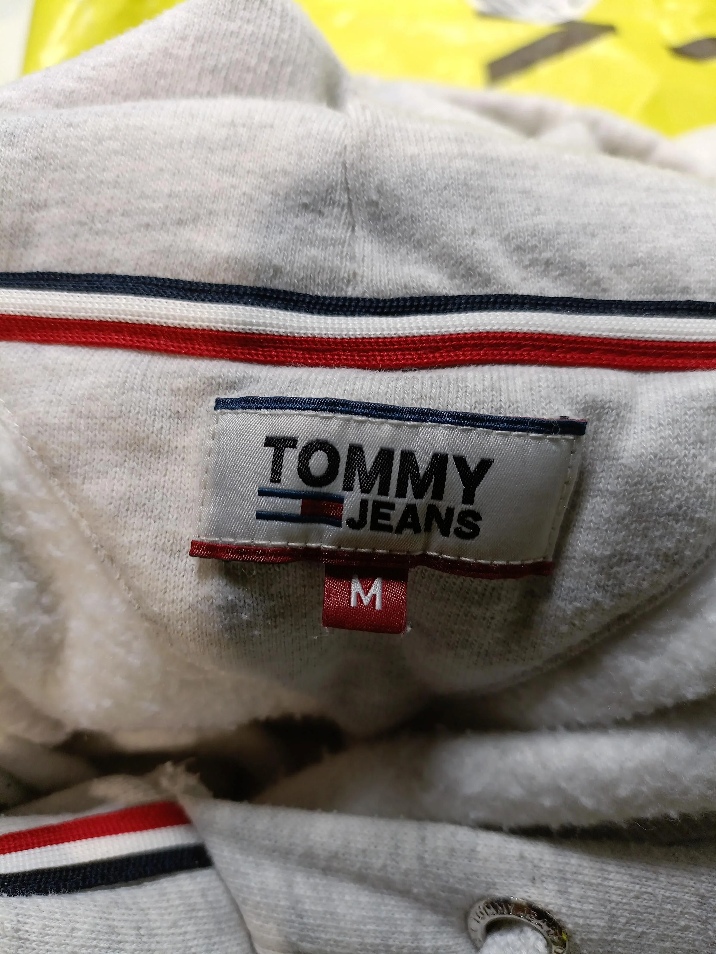 Tommy Jeans Women's Hoodie M Grey Graphic Cotton with Polyester Pullover - Image 6