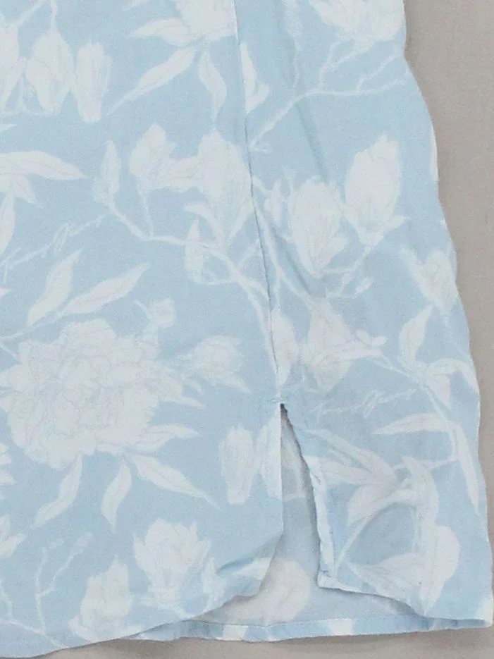 Tommy Jeans Women's Mini Skirt S Blue Floral 100% Viscose Short Mini - Image 4