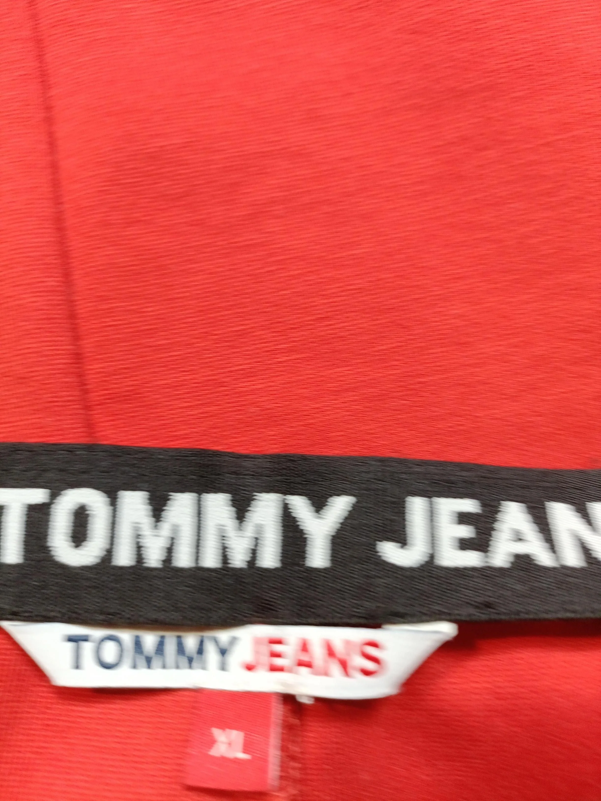 Tommy Jeans Women's Mini Skirt XL Red Polyester with Cotton, Elastane Short Mini - Image 6
