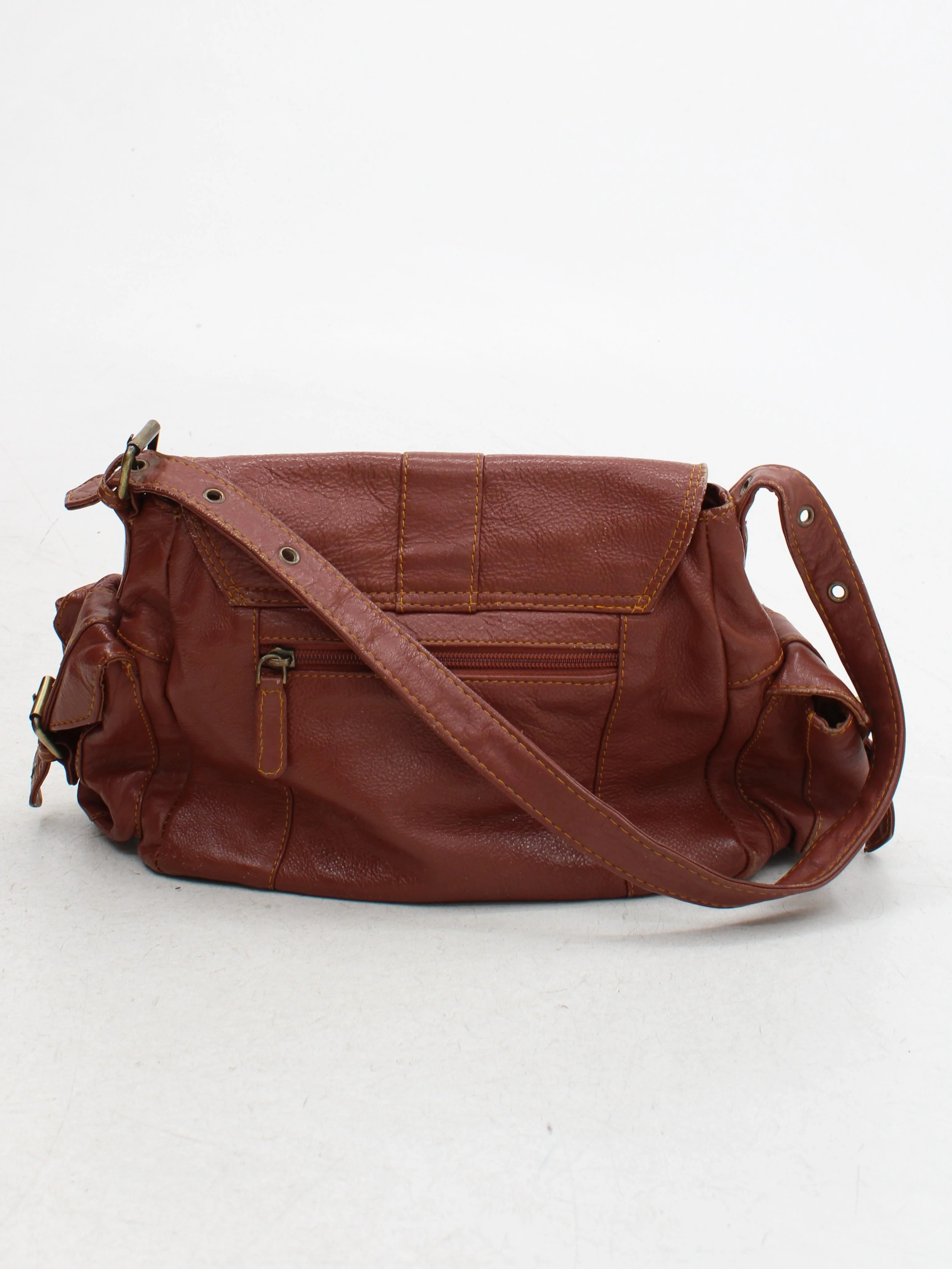 Tommy & Kate Men's Bag Brown 100% Leather Satchel - Image 2