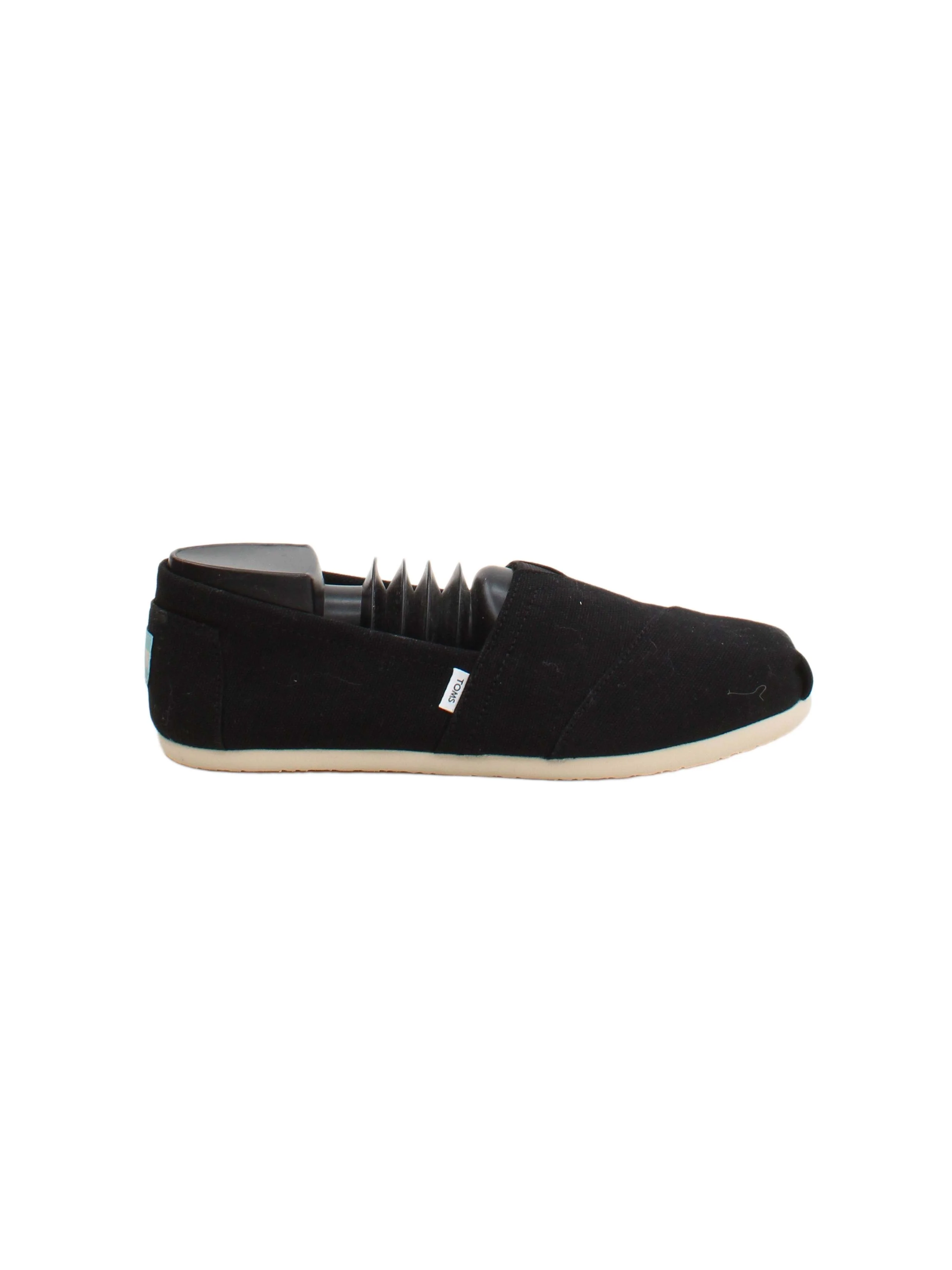 Toms Men's Shoes UK 4.5 Black 100% Cotton Loafer