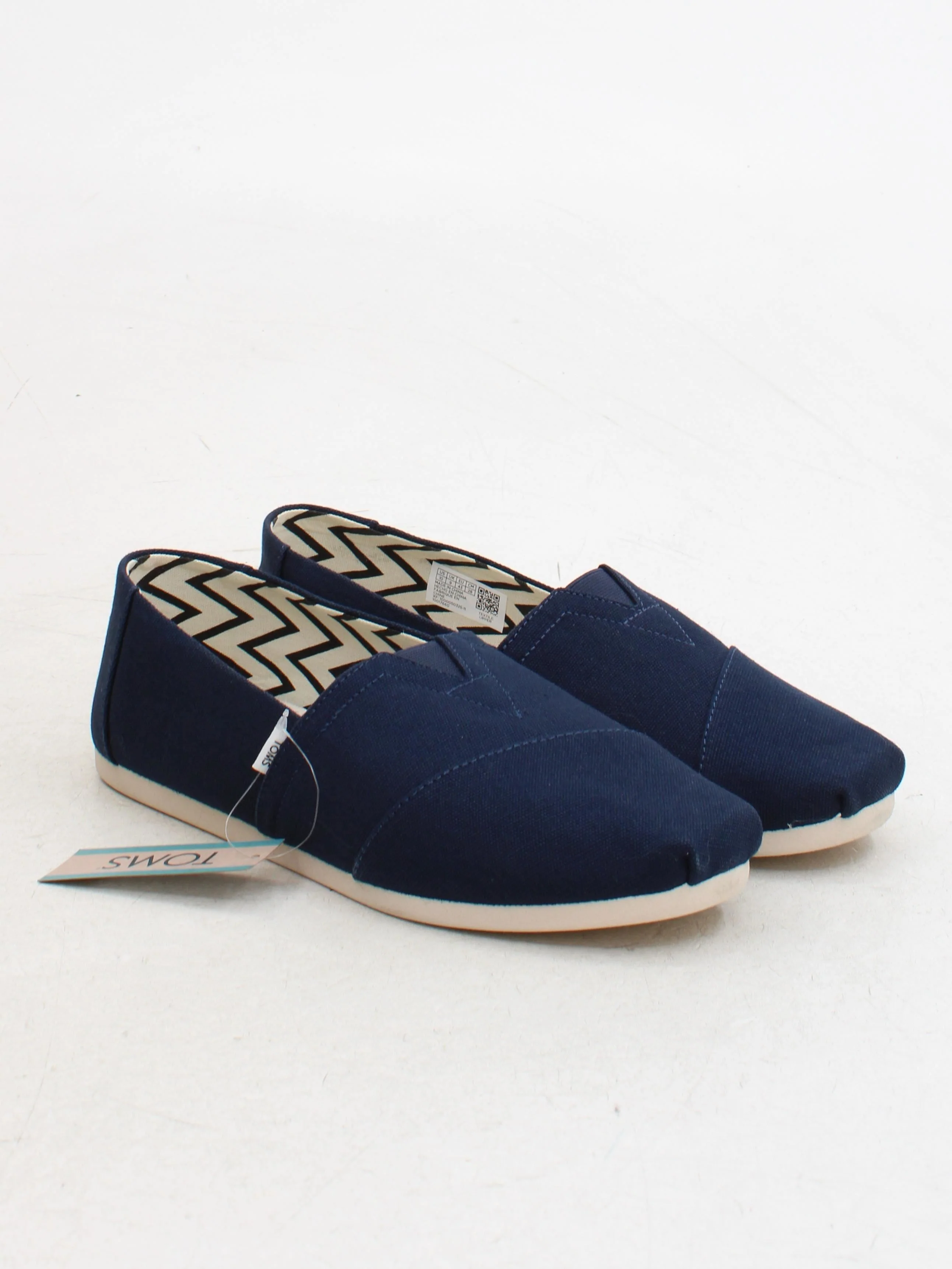 Toms Men's Shoes UK 9 Blue 100% Cotton Loafer - Image 4