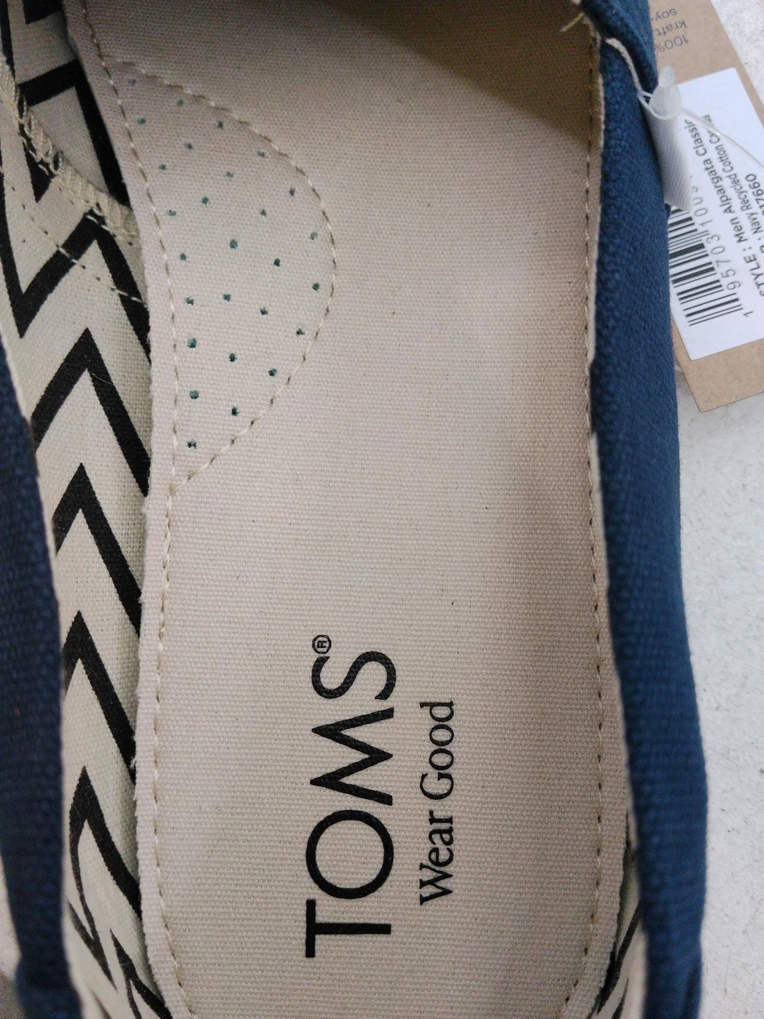 Toms Men's Shoes UK 9 Blue 100% Cotton Loafer - Image 6