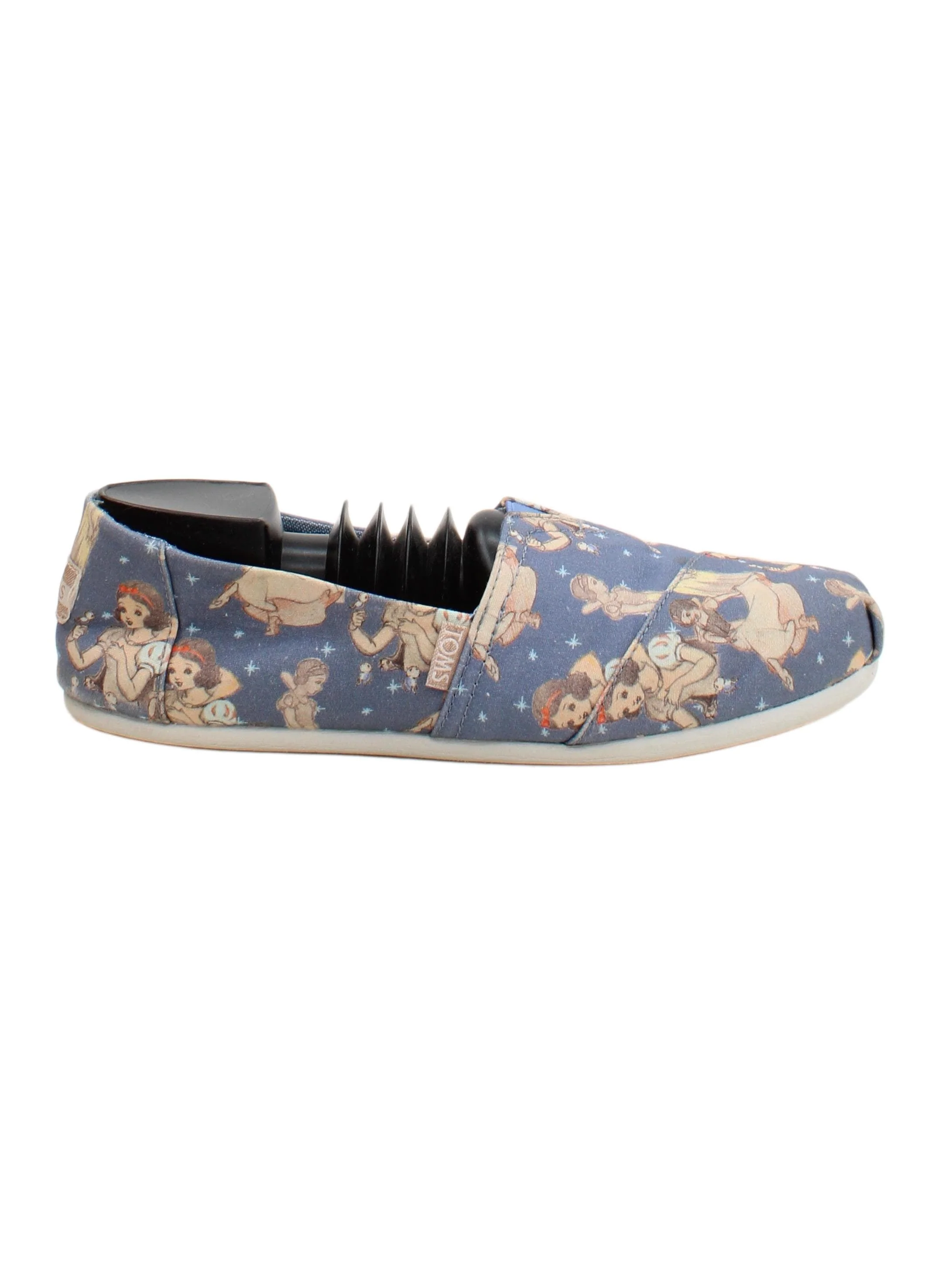 Toms Women's Flat Shoes UK 5.5 Blue Graphic 100% Cotton Loafer
